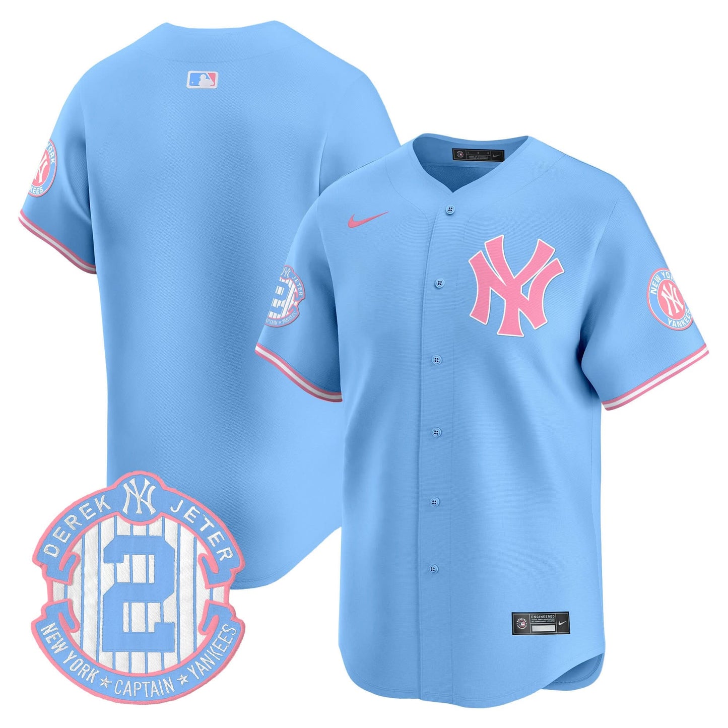 New York Yankees Bubblegum Pink Vapor Premier Limited Jersey - All Stitched