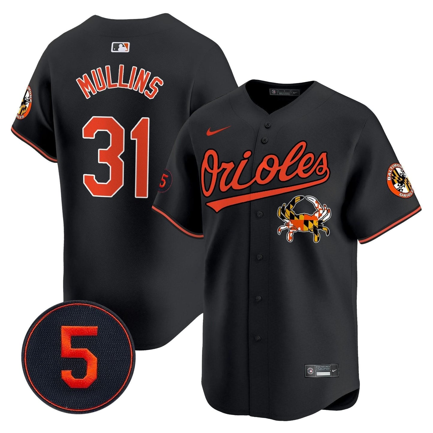 Baltimore Orioles Robinson Patch Vapor Premier Limited Jersey V9 - All Stitched