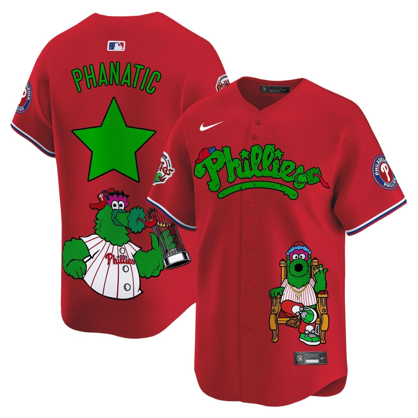 Phillies Phanatic Vapor Premier Limited Jersey - Printed