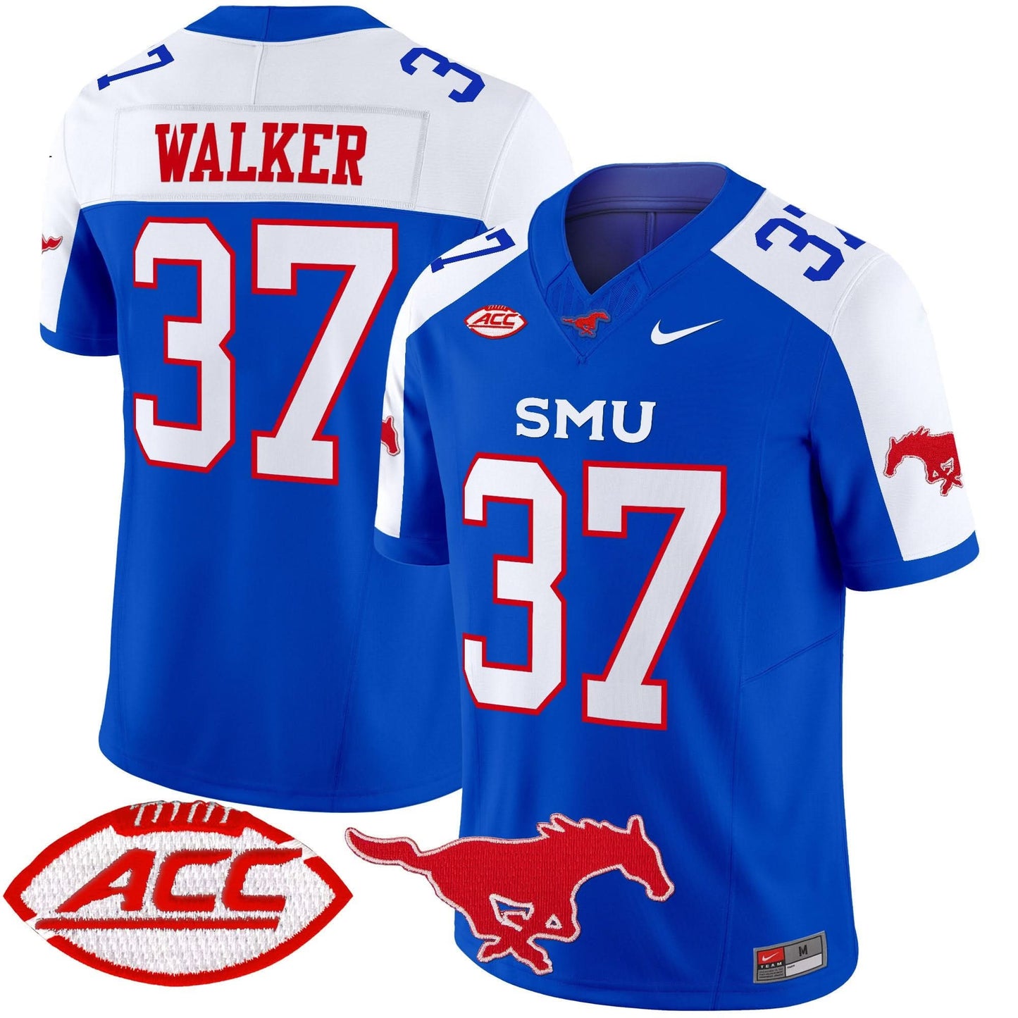 SMU Mustangs 2025 Vapor Limited Jersey - All Stitched
