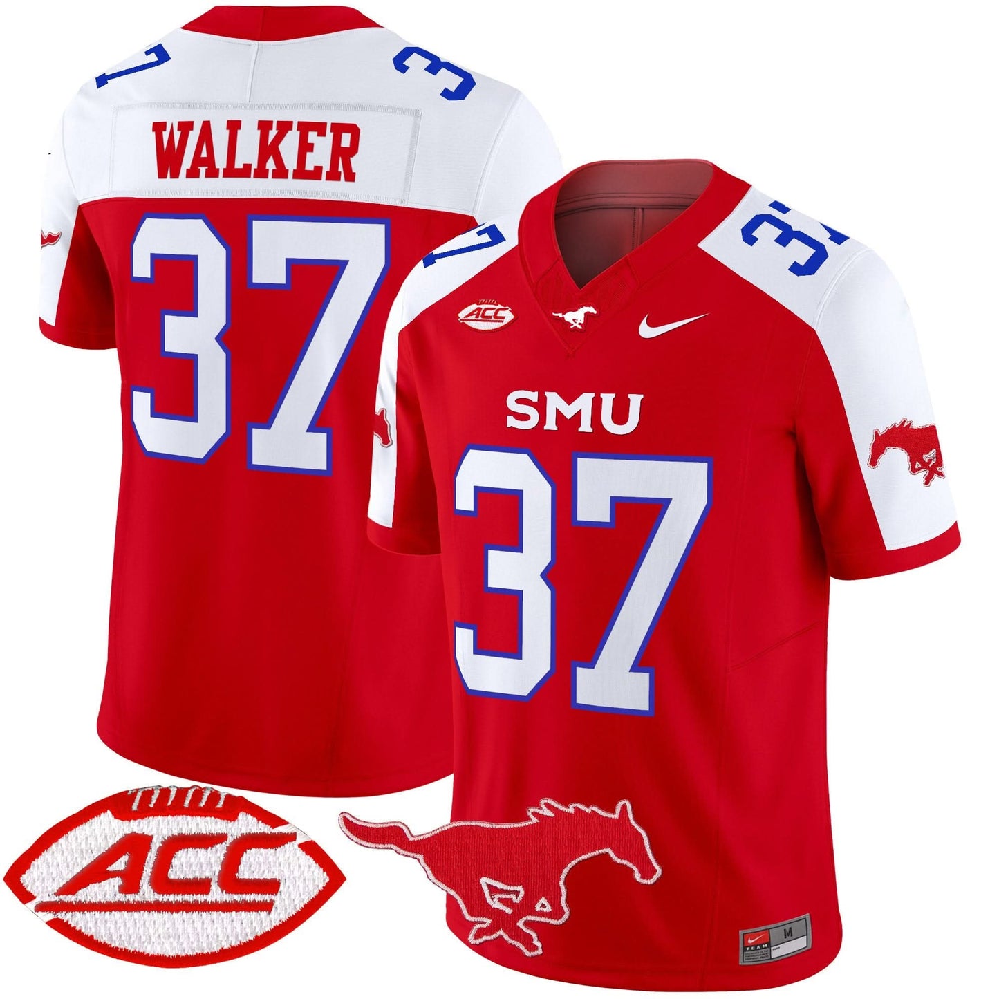 SMU Mustangs 2025 Vapor Limited Jersey - All Stitched