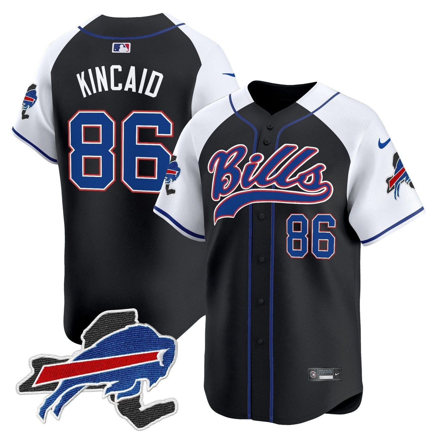 Buffalo Bills 2024 New York Patch Vapor Baseball Jersey - All Stitched