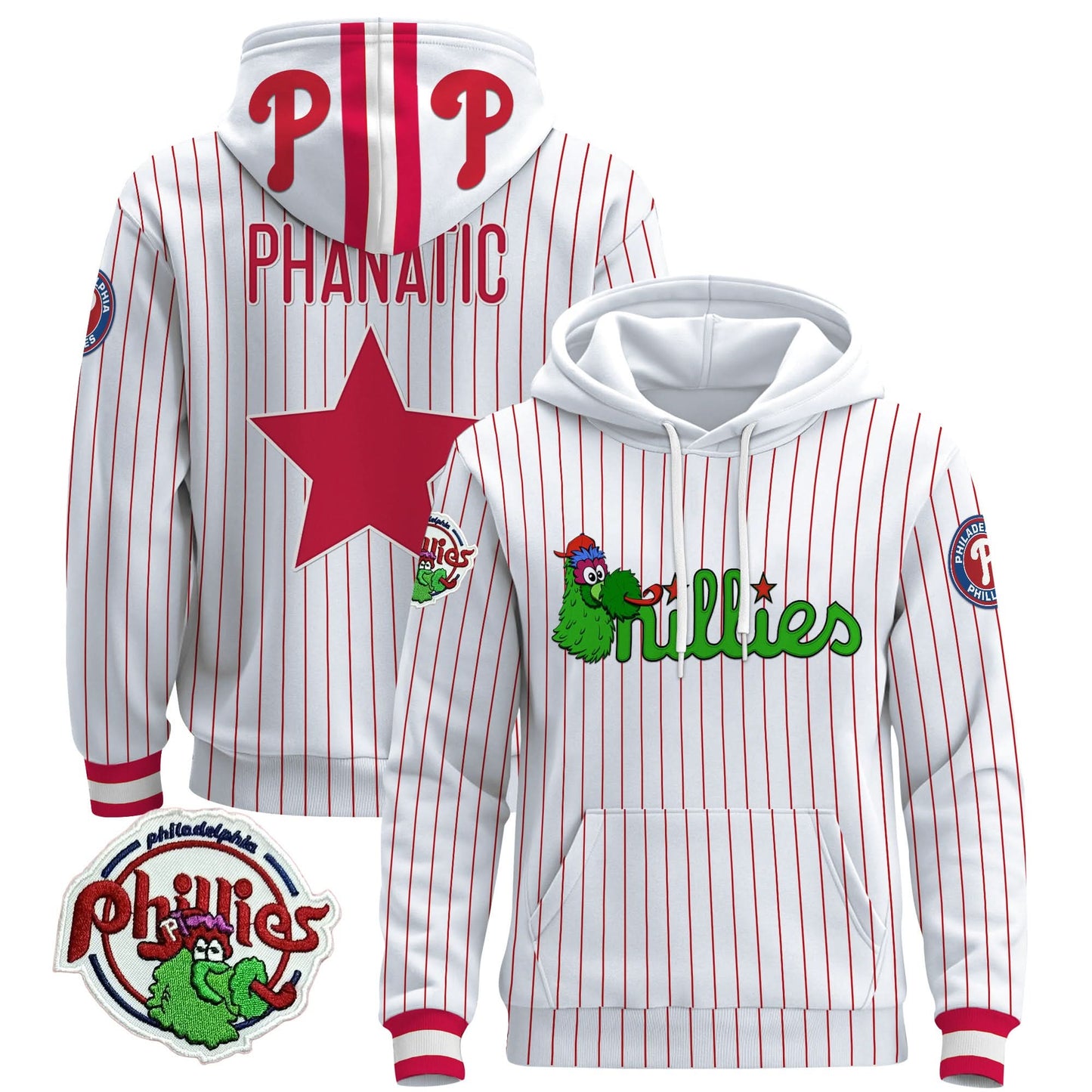 Philadelphia Phillies Phanatic Patch Pullover Hoodie - All Stitched