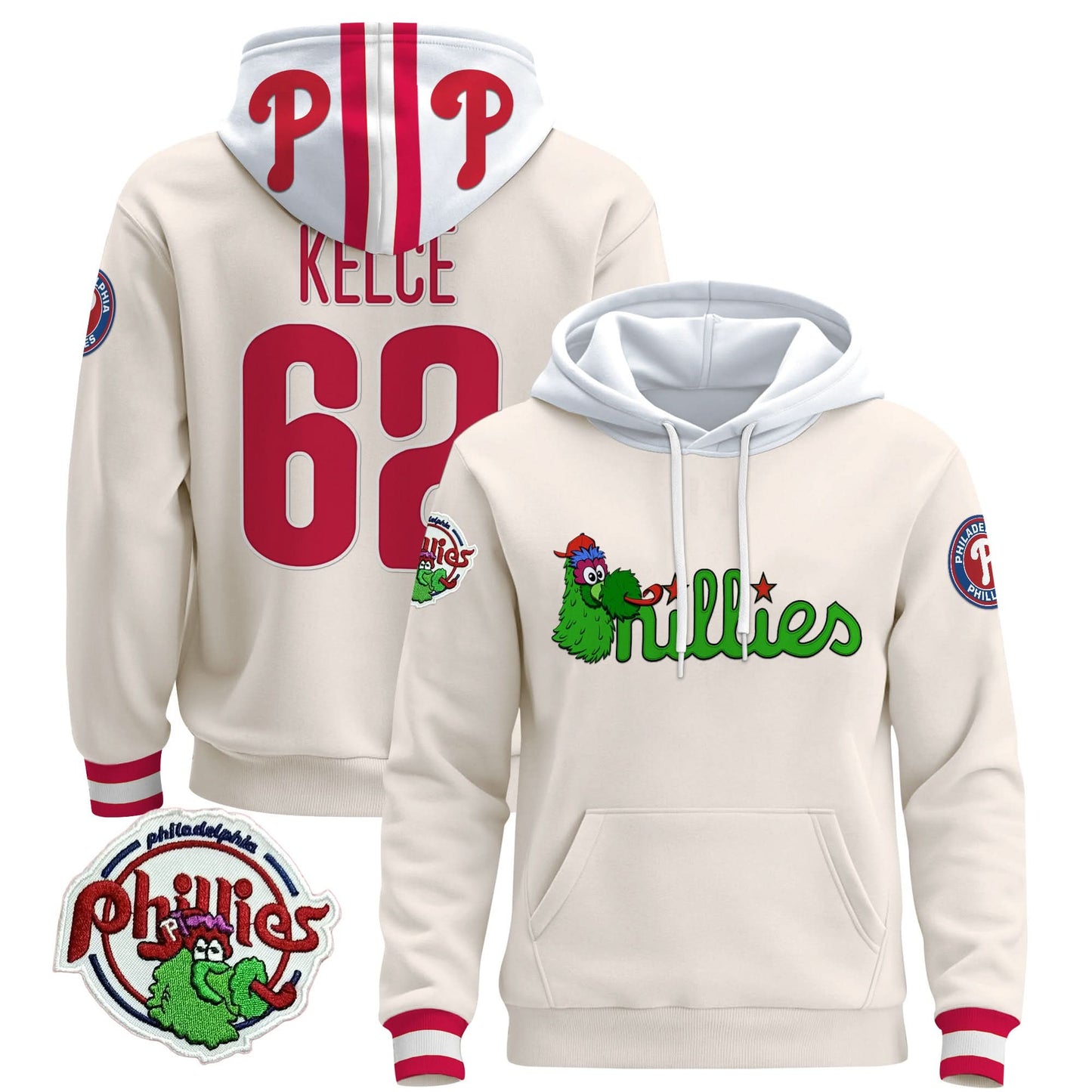 Philadelphia Phillies Phanatic Patch Pullover Hoodie - All Stitched