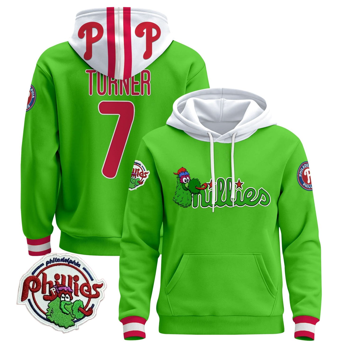 Philadelphia Phillies Phanatic Patch Pullover Hoodie - All Stitched