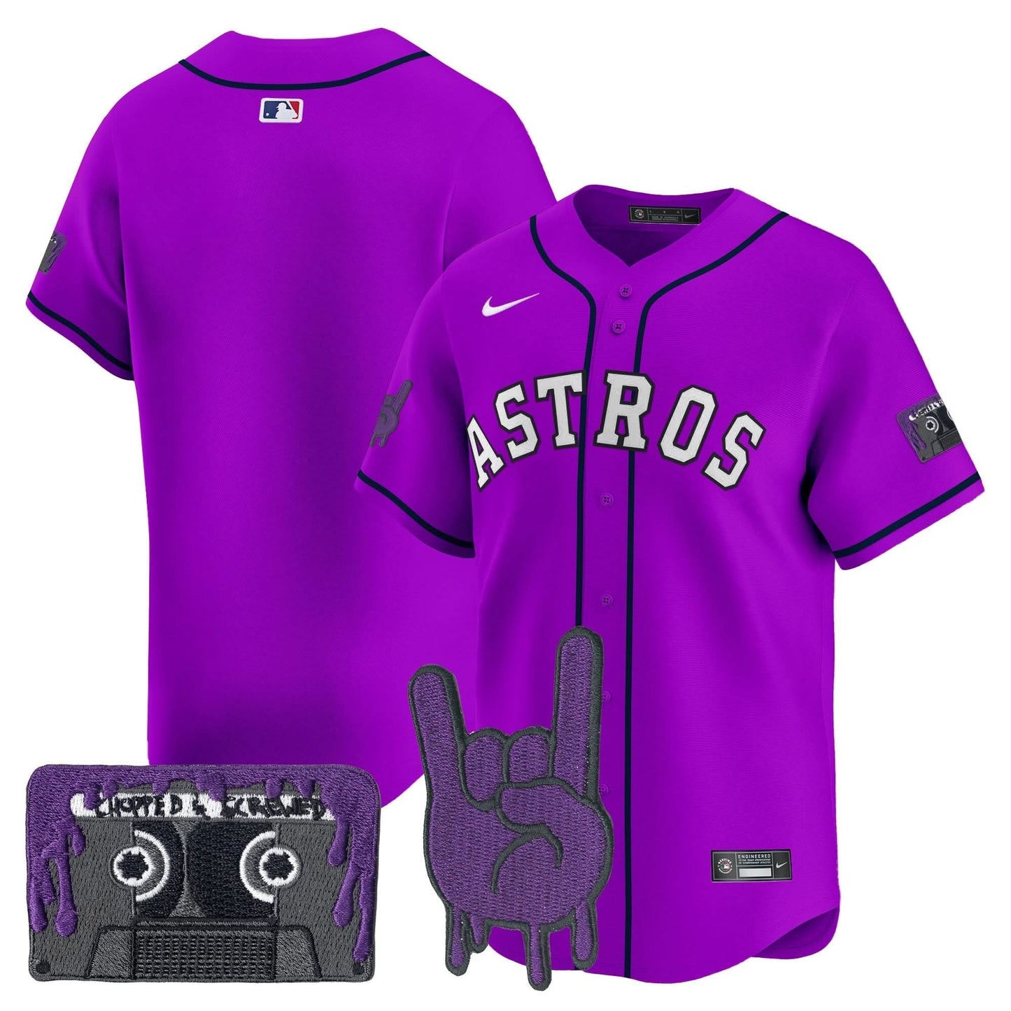 Houston Astros DJ Screw Patch Vapor Premier Limited Jersey - All Stitched