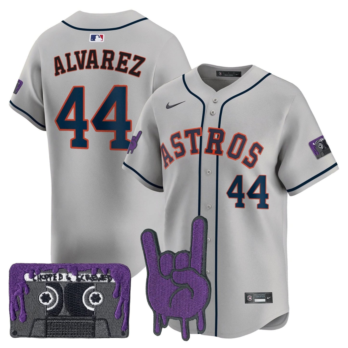 Houston Astros DJ Screw Patch Vapor Premier Limited Jersey - All Stitched