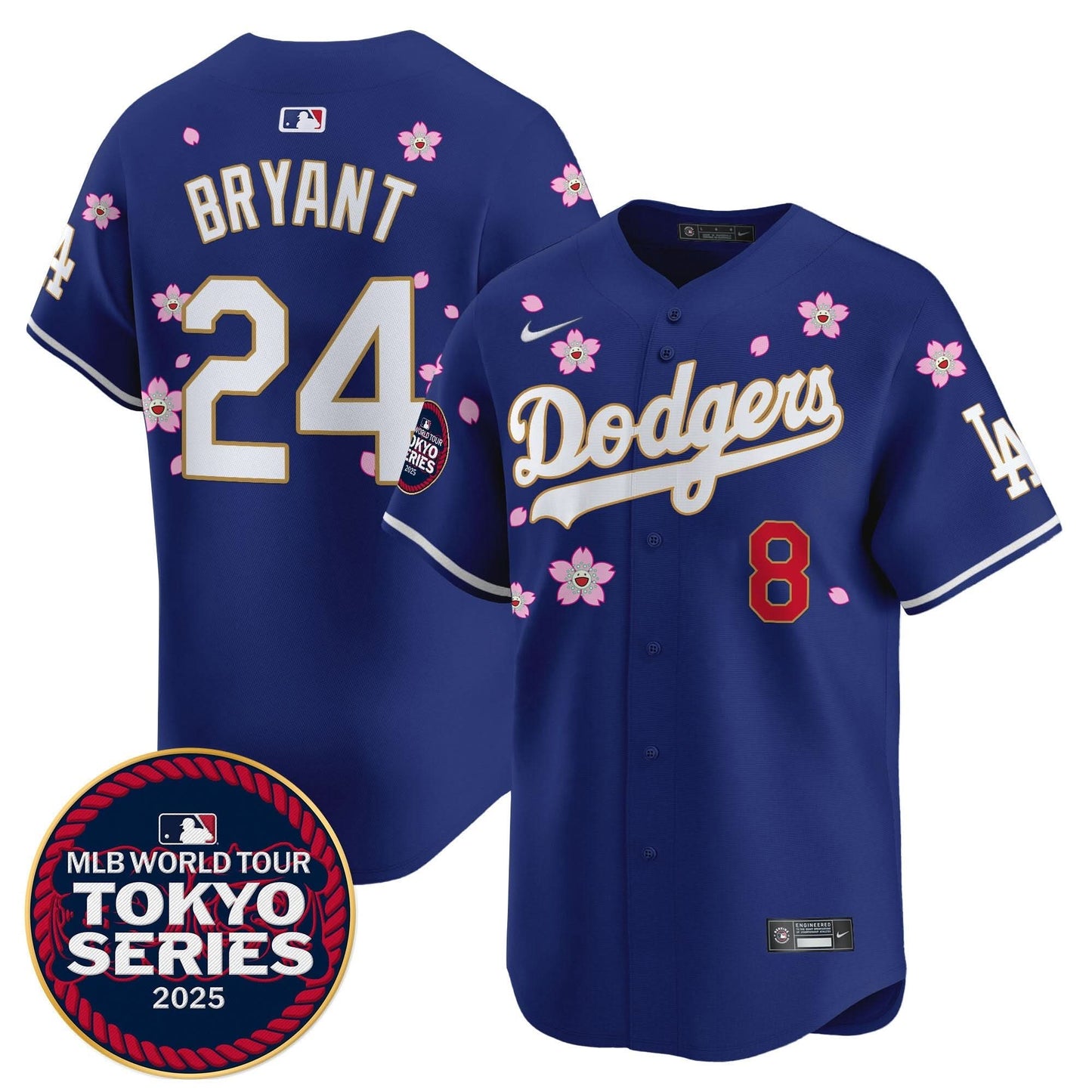 Dodgers Tokyo Series 2025 Gold Trim Vapor Premier Limited Jersey V2 - Stitched