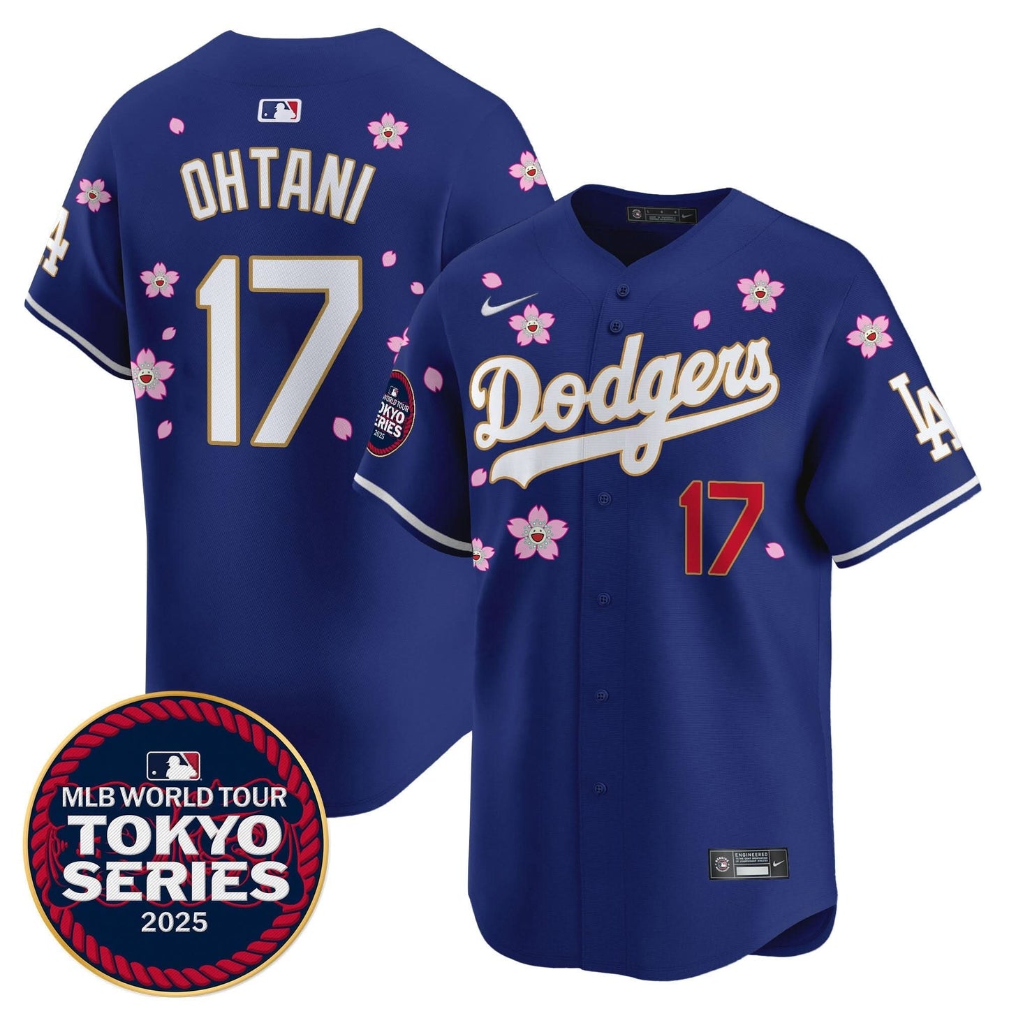 Dodgers Tokyo Series 2025 Gold Trim Vapor Premier Limited Jersey V2 - Stitched