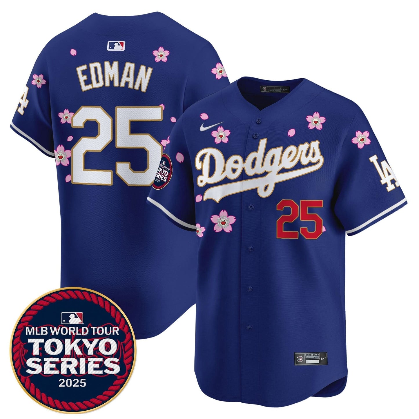 Dodgers Tokyo Series 2025 Gold Trim Vapor Premier Limited Jersey V2 - Stitched