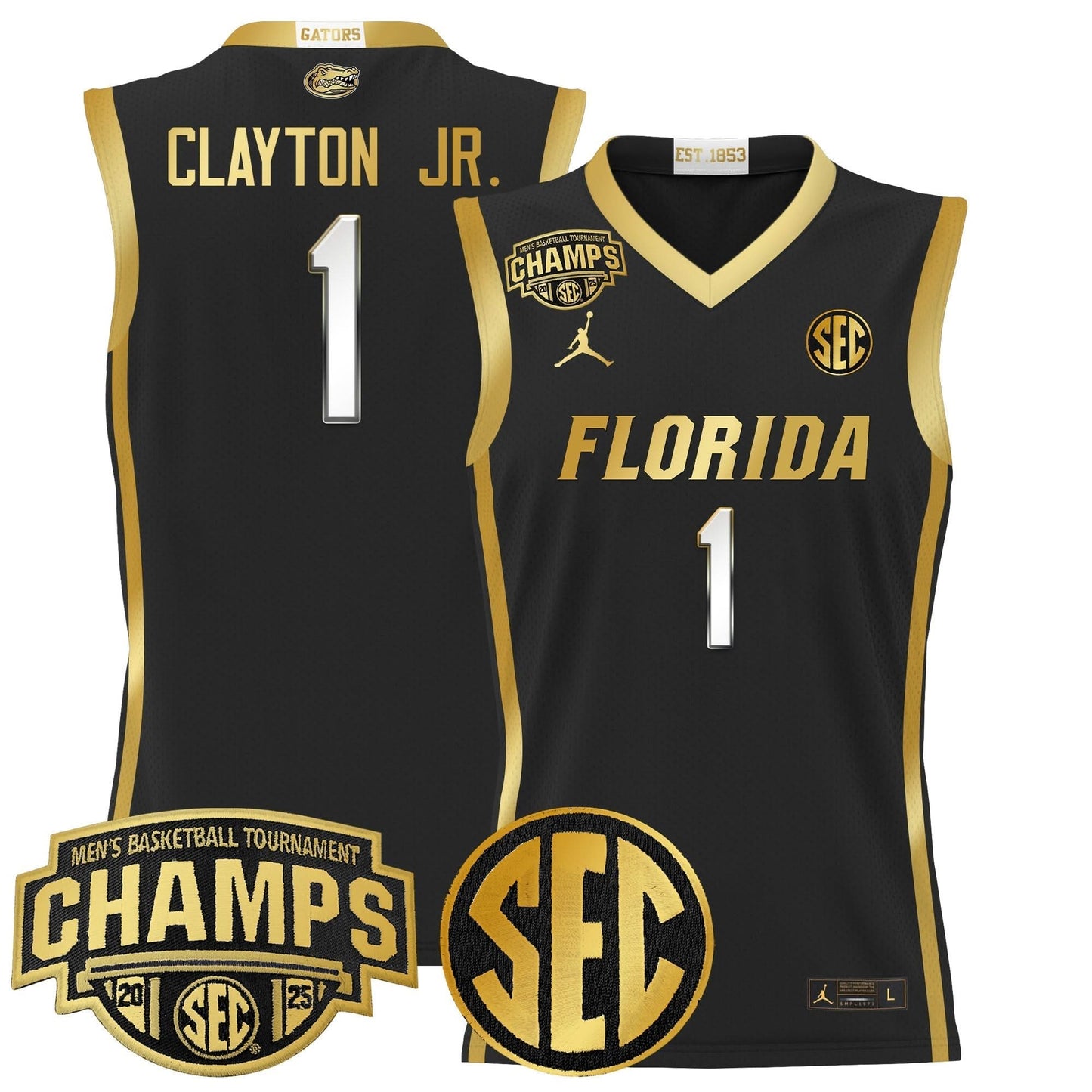 Florida Gators 2025 SEC Conference Tournament Champions Basketball Jersey - All Stitched