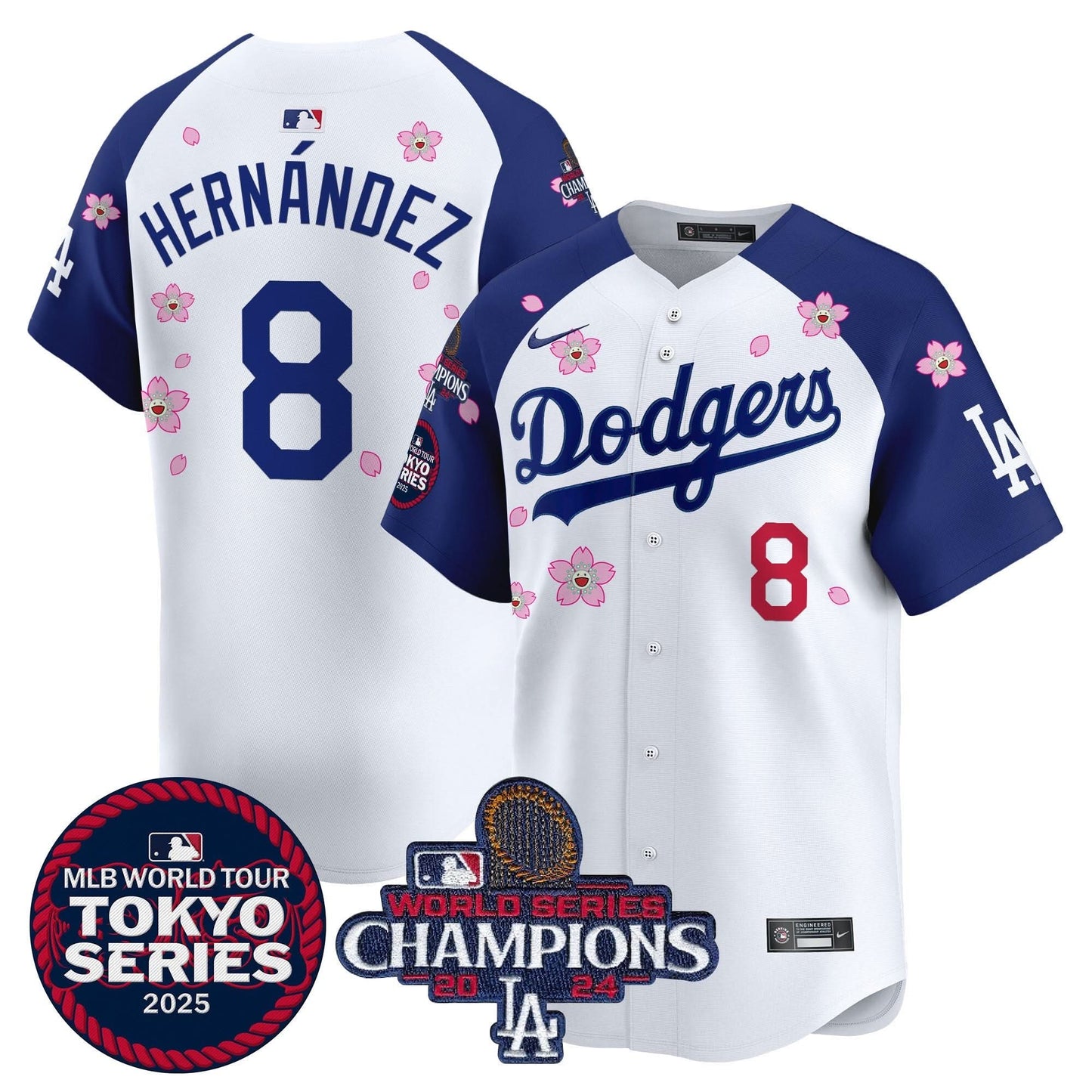 Dodgers Tokyo Series 2025 World Series Champions Patch Vapor Premier Limited Jersey - Stitched