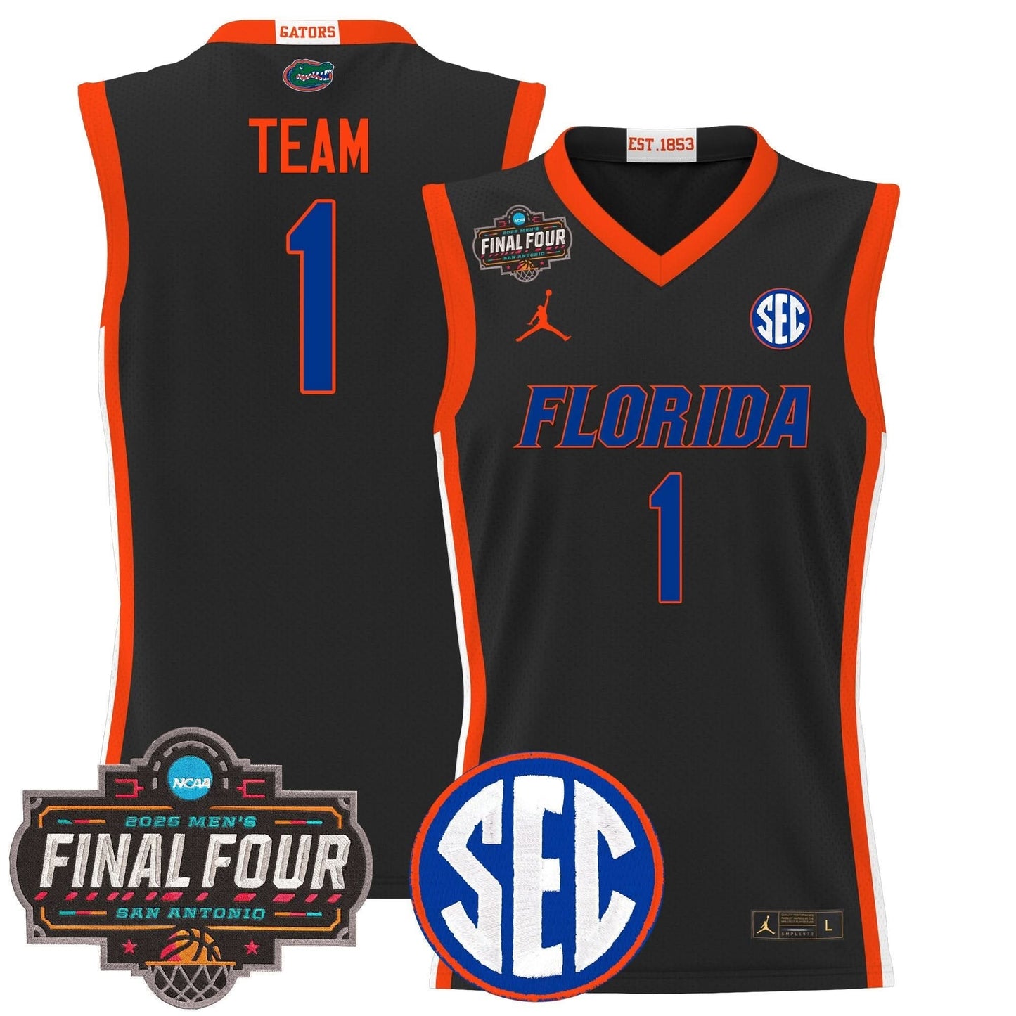 Florida Gators 2025 Final Four Patch Basketball Jersey - All Stitched