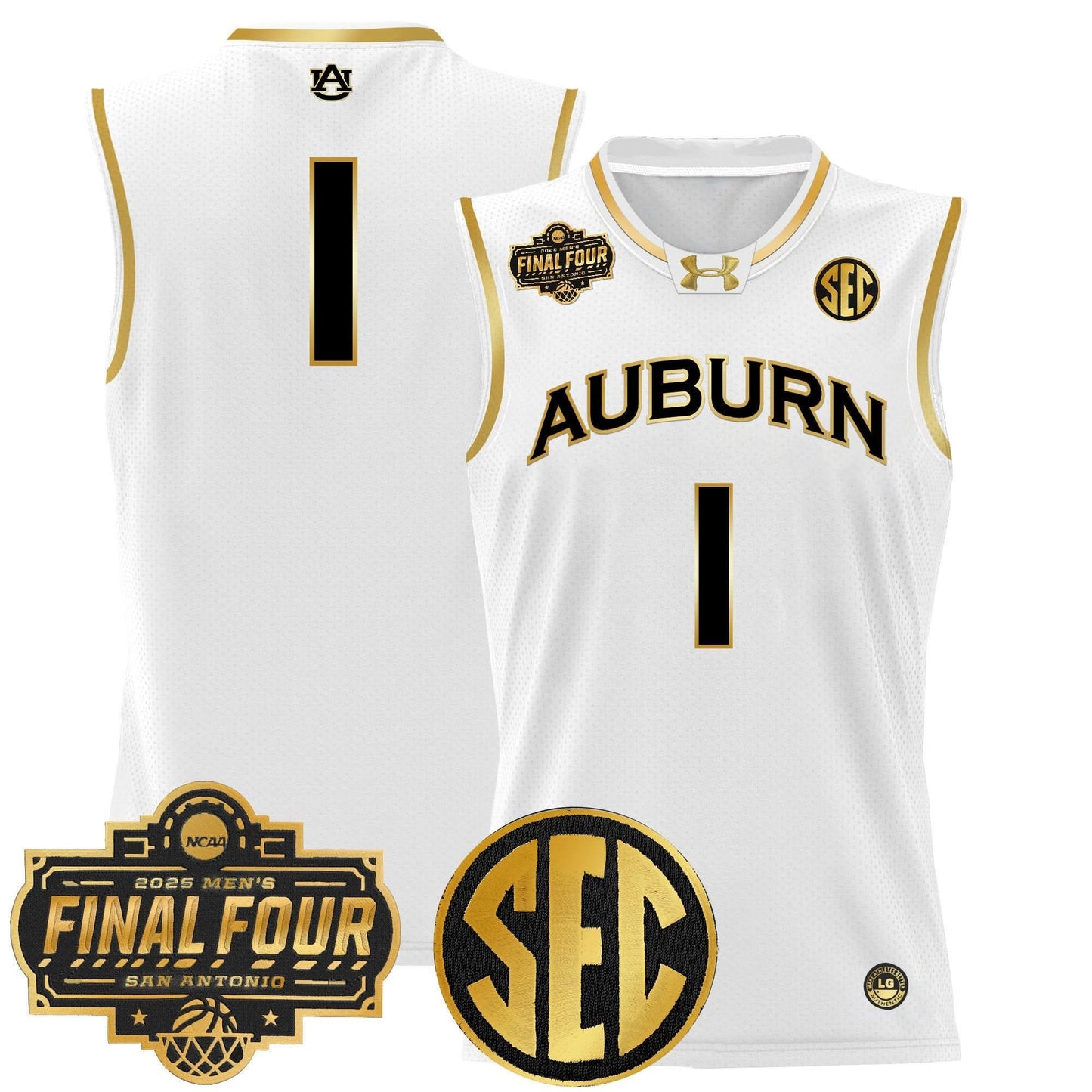 Auburn Tigers 2025 Final Four Patch Lightweight Basketball Jersey - All Stitched