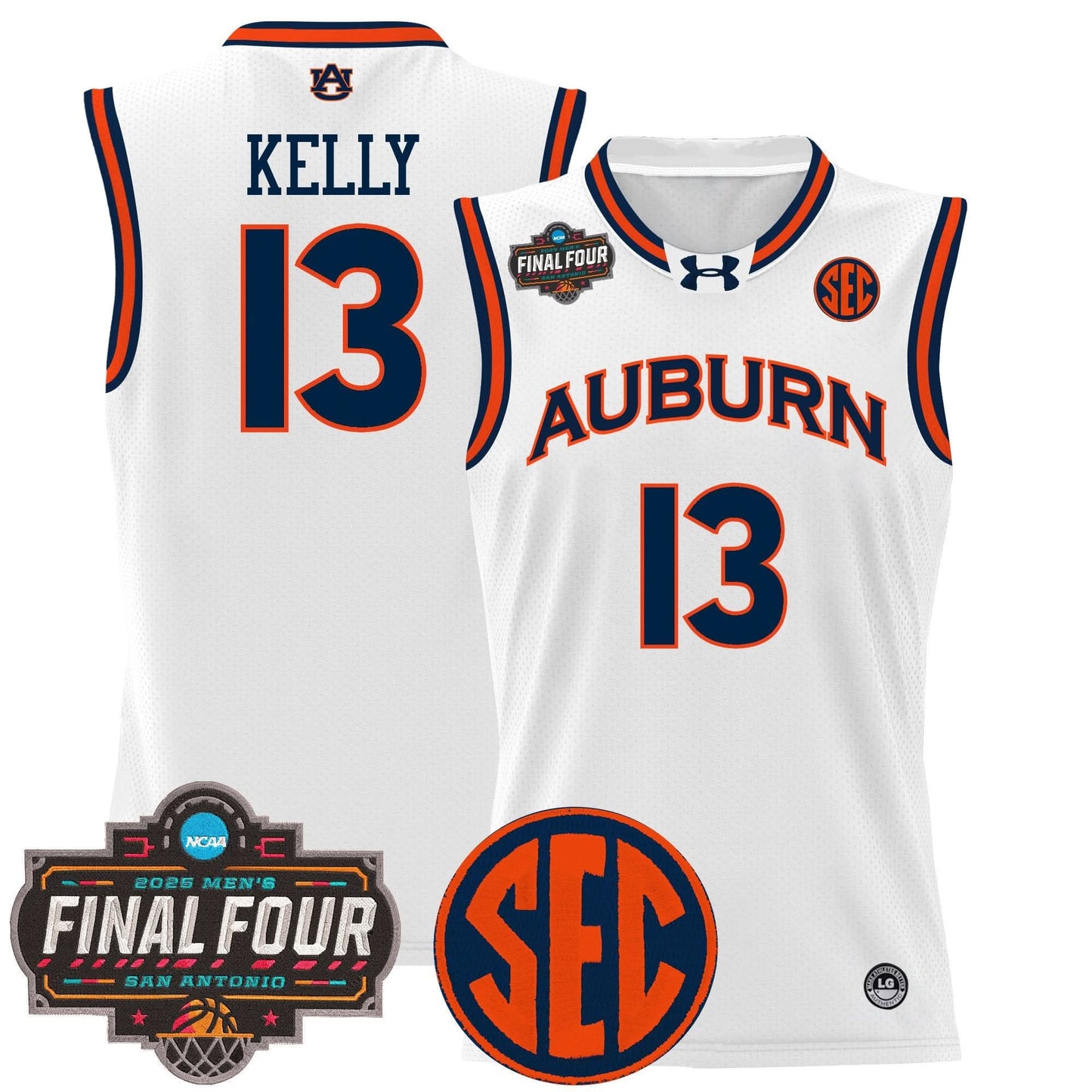 Auburn Tigers 2025 Final Four Patch Lightweight Basketball Jersey - All Stitched
