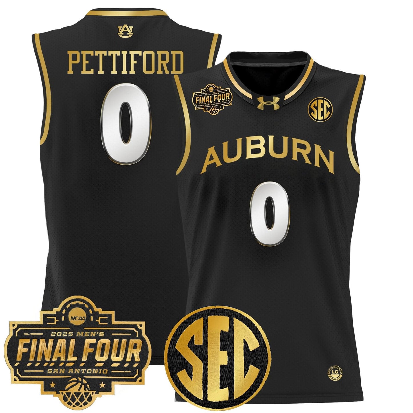 Auburn Tigers 2025 Final Four Patch Lightweight Basketball Jersey - All Stitched