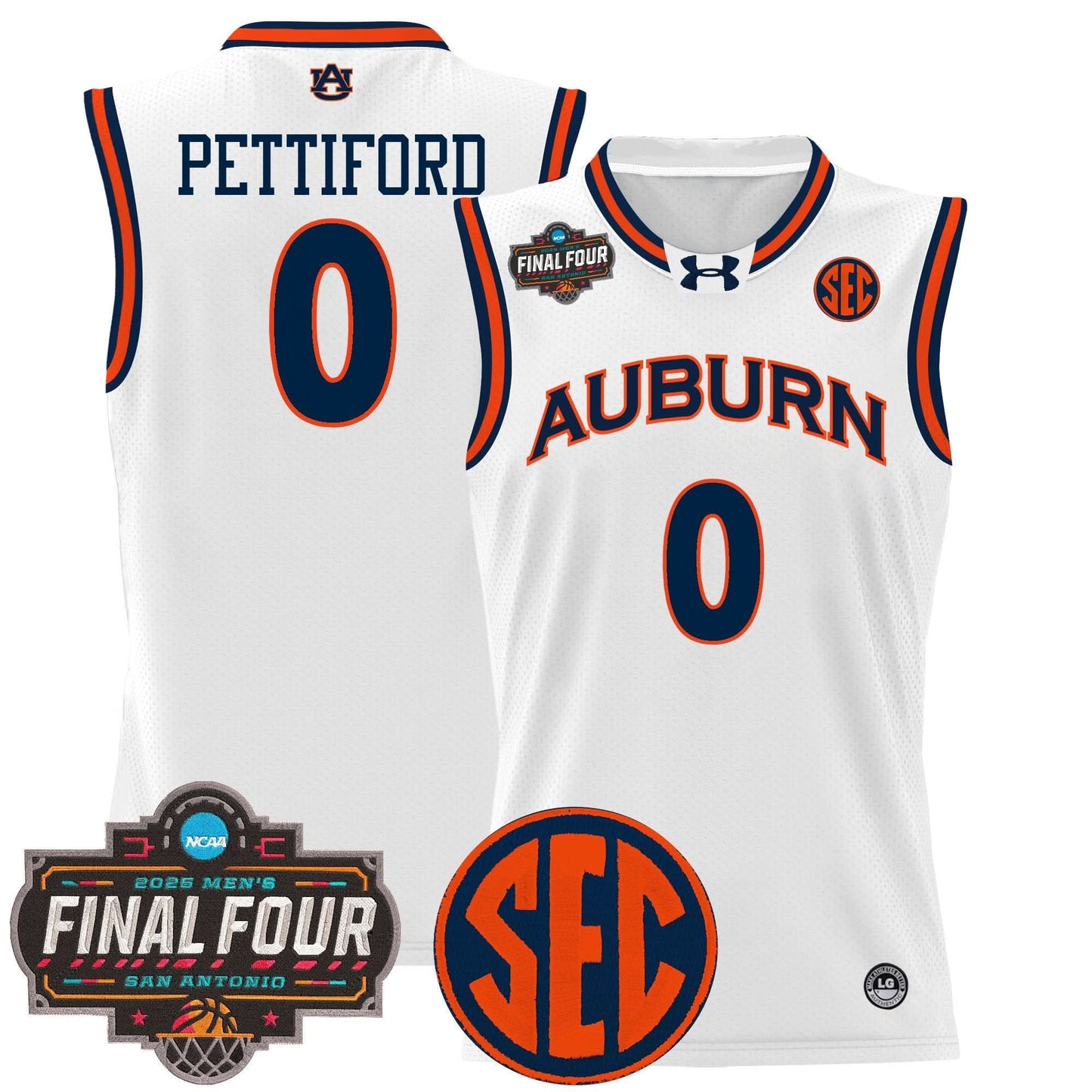 Auburn Tigers 2025 Final Four Patch Lightweight Basketball Jersey - All Stitched