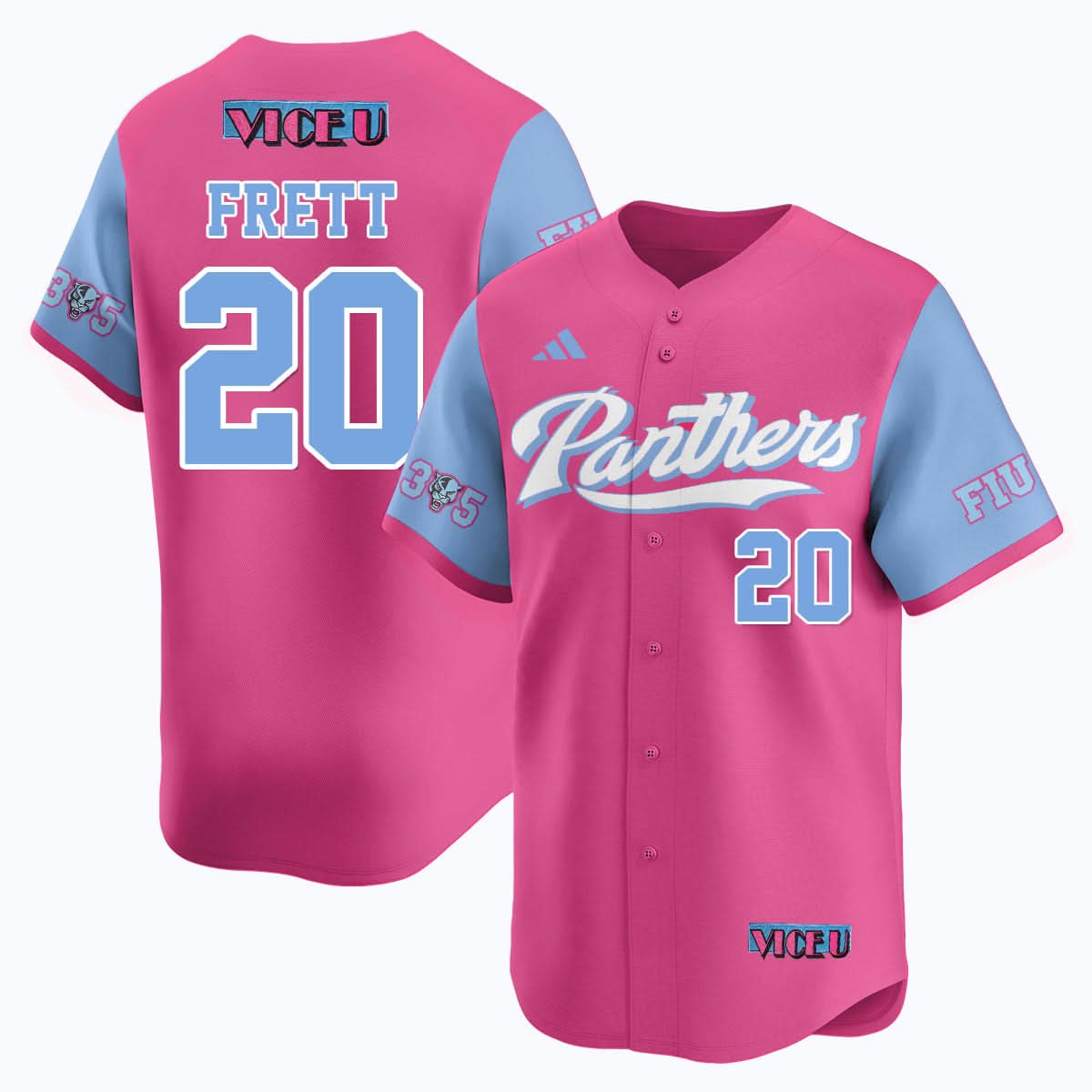 FIU Baseball 2025 'Vice U' Jersey - All Stitched