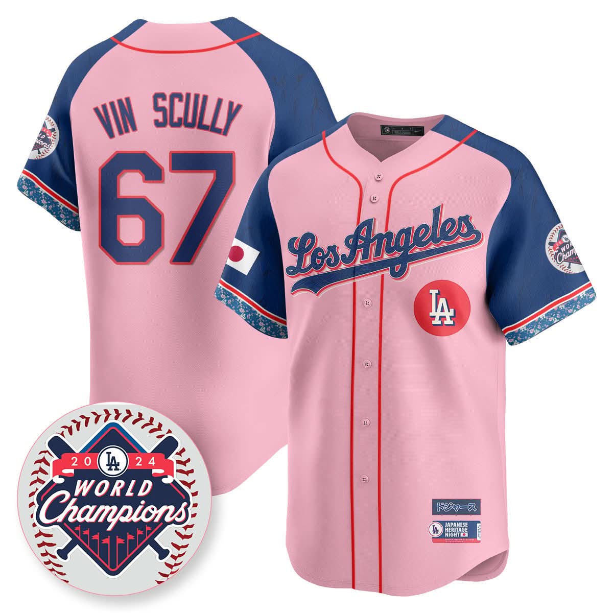 Los Angeles Dodgers Japanese Heritage Night Jersey - All Stitched