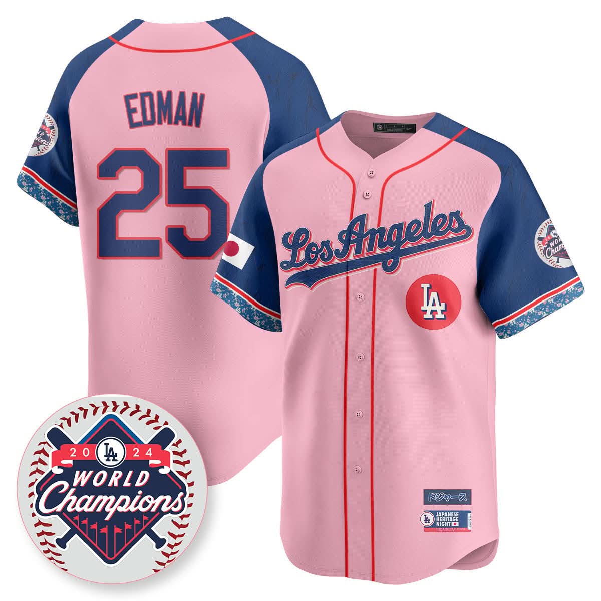 Los Angeles Dodgers Japanese Heritage Night Jersey - All Stitched