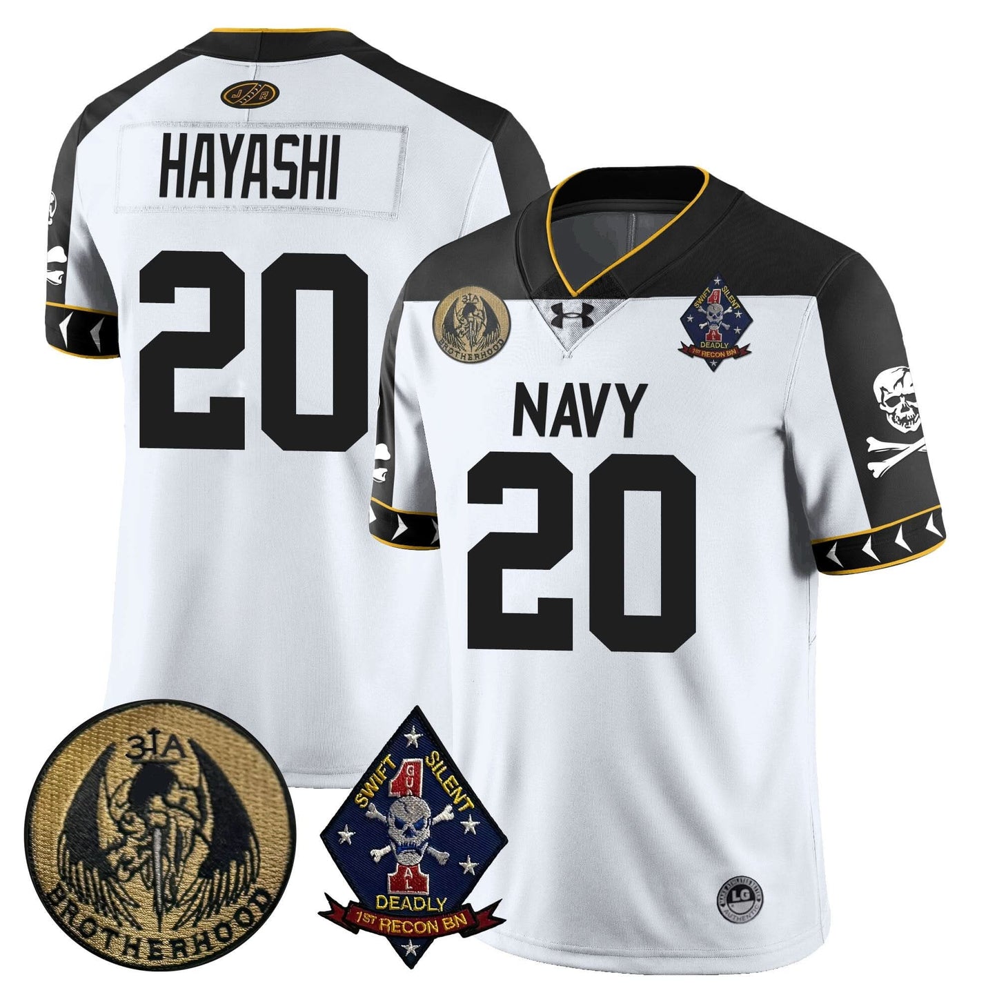Navy Midshipmen Lacrosse Jolly Rogers Vapor Limited Jersey - All Stitched