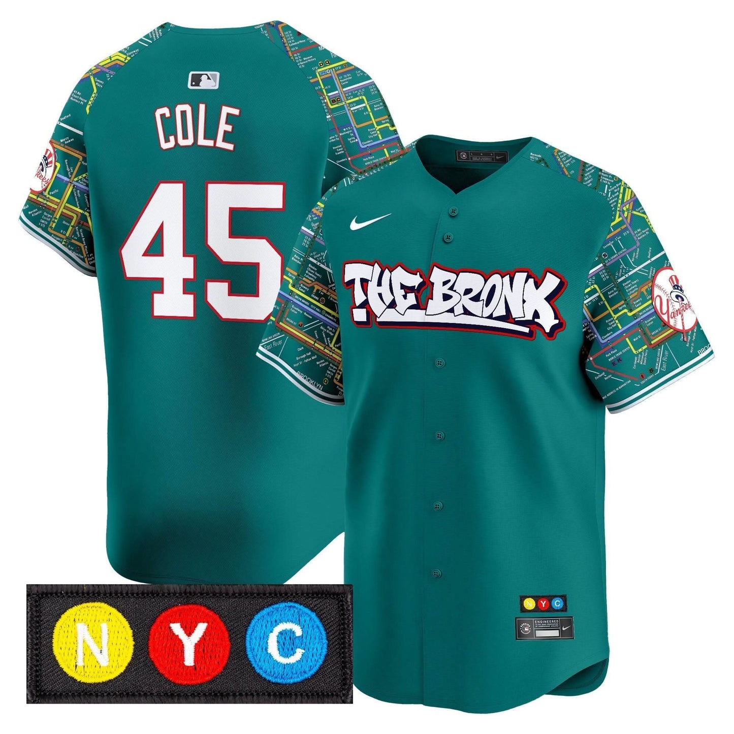 New York Yankees The Bronx Subway Style Vapor Premier Limited Jersey - Stitched
