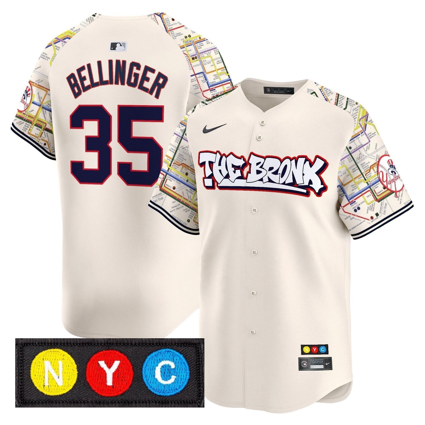 New York Yankees The Bronx Subway Style Vapor Premier Limited Jersey - Stitched