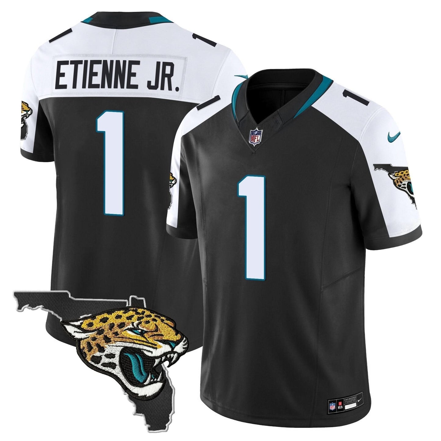 Jacksonville Jaguars Florida Patch Vapor Jersey - All Stitched