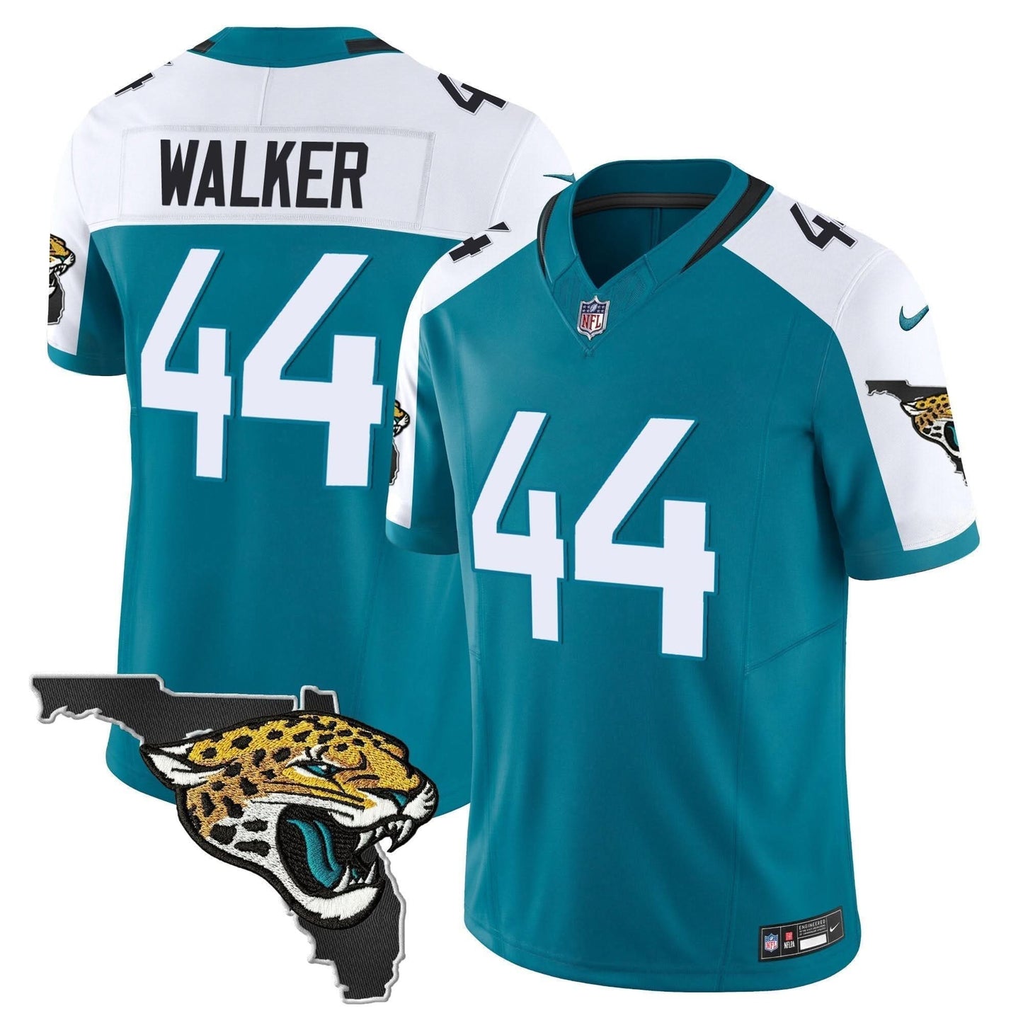 Jacksonville Jaguars Florida Patch Vapor Jersey - All Stitched