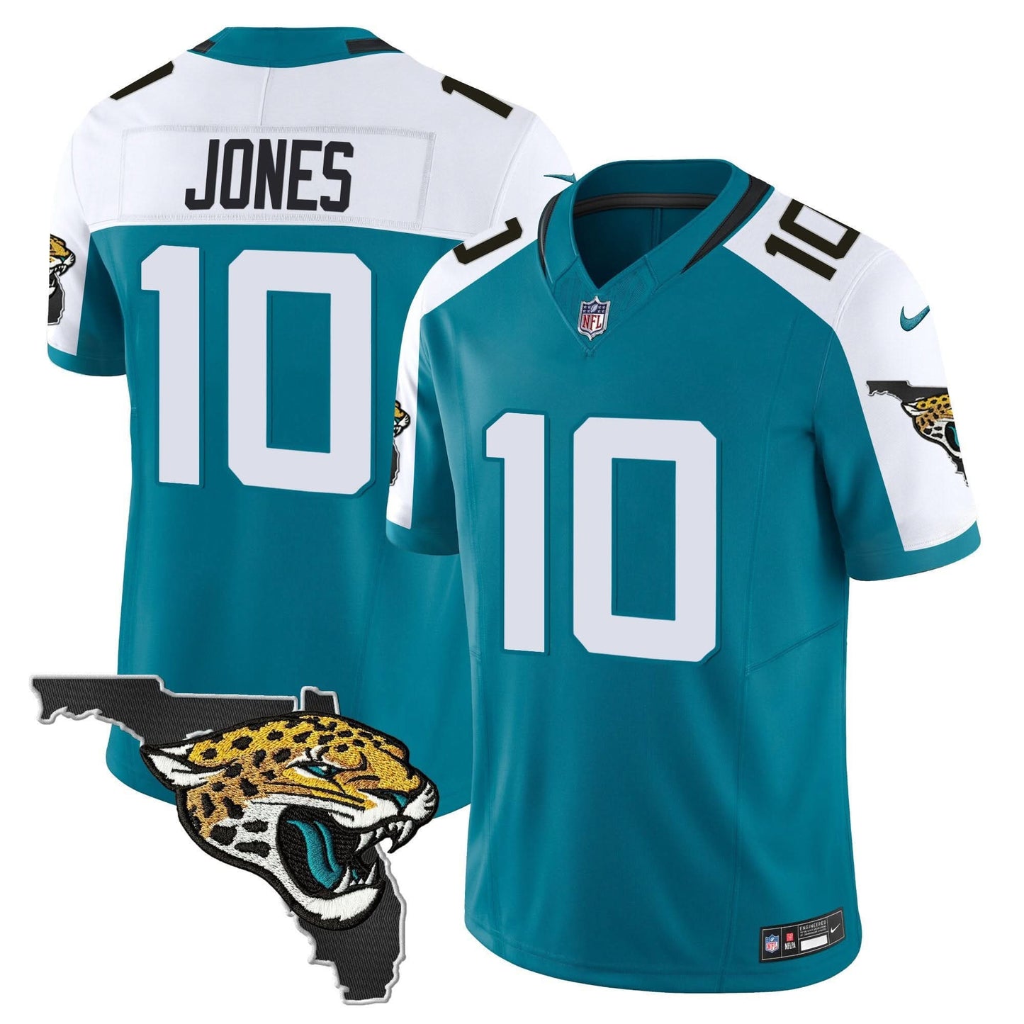 Jacksonville Jaguars Florida Patch Vapor Jersey - All Stitched