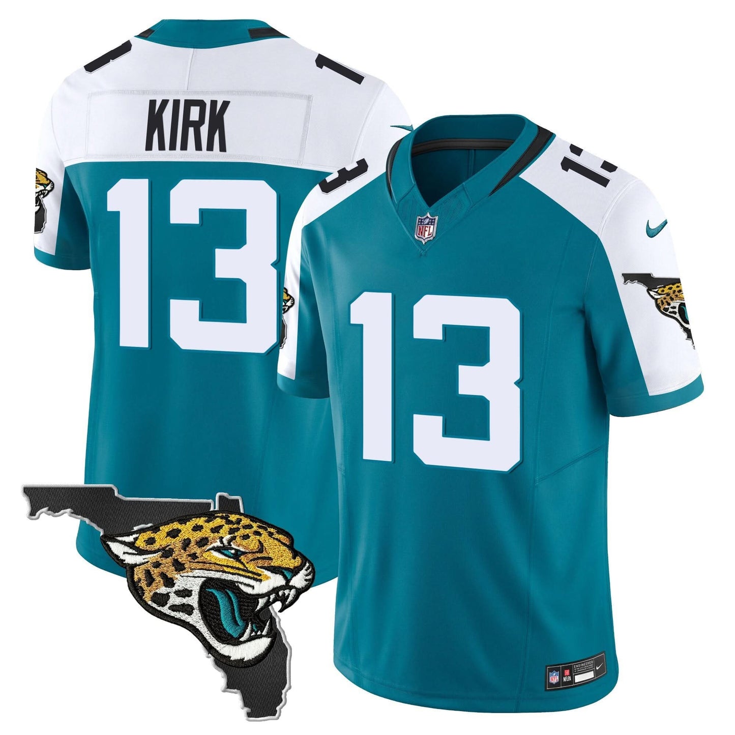 Jacksonville Jaguars Florida Patch Vapor Jersey - All Stitched