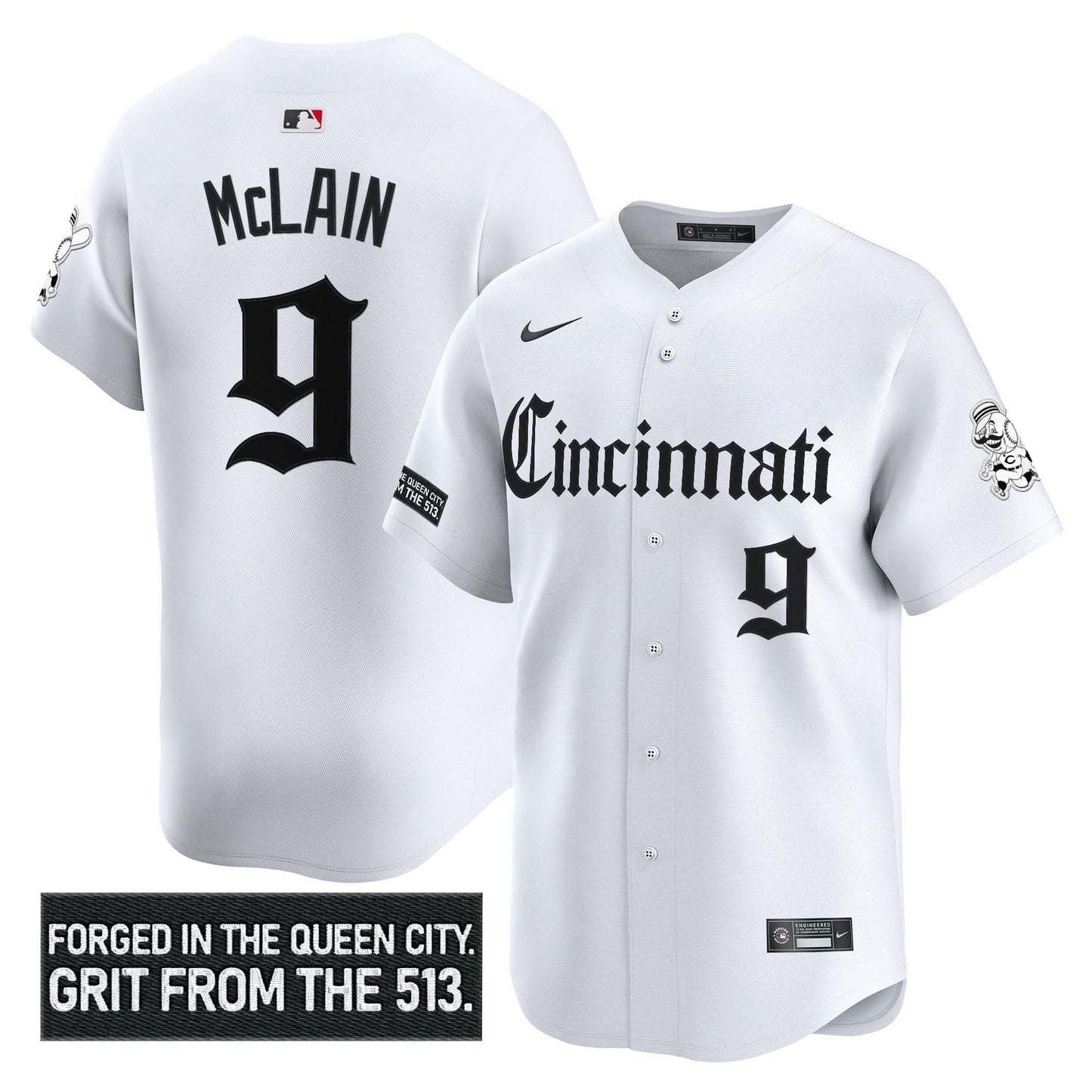 Cincinnati Reds 'Gothic Queen City Edition' Vapor Premier Limited Jersey - All Stitched