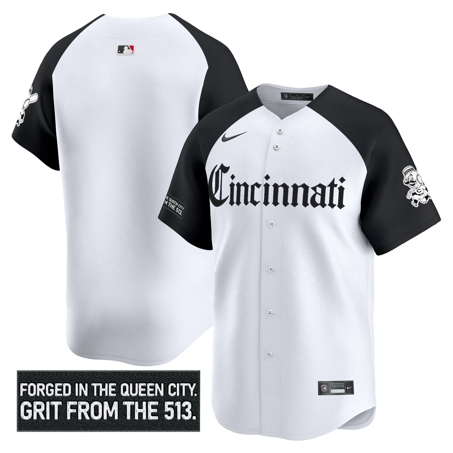 Cincinnati Reds 'Gothic Queen City Edition' Vapor Premier Limited Jersey - All Stitched