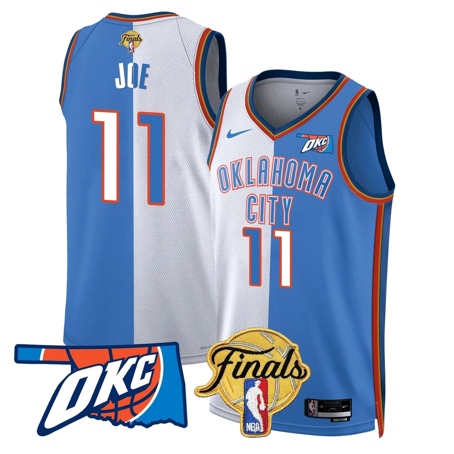 Oklahoma City Thunder Jersey - Final Patch - All Stitched