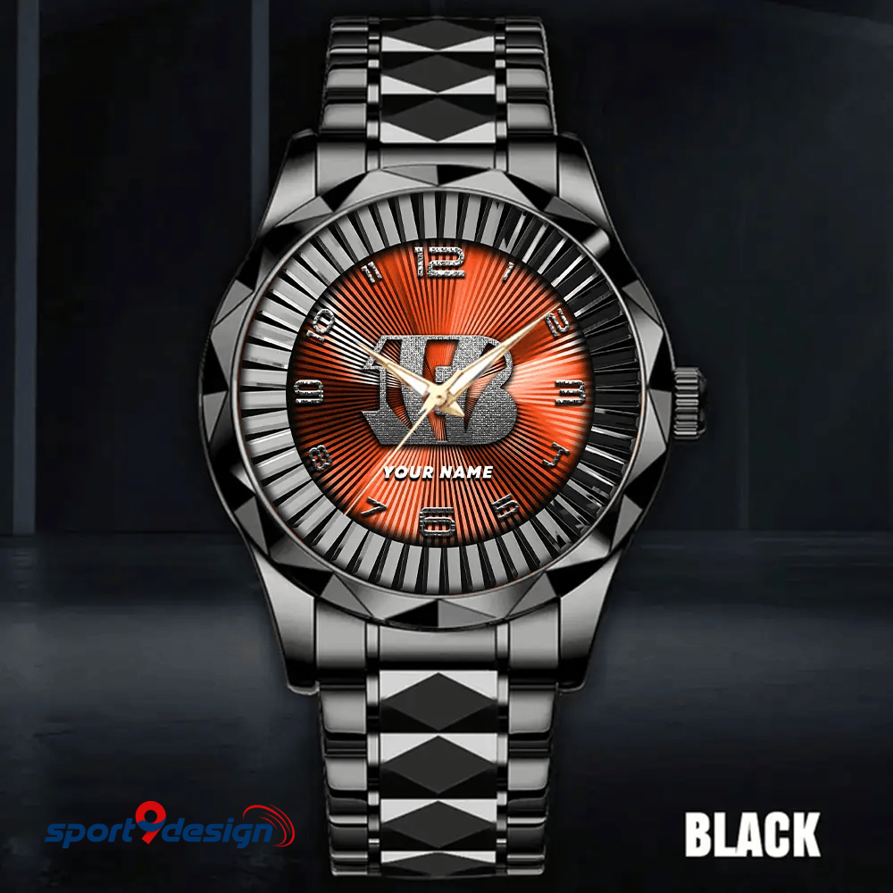 Cincinnati Bengals Business Watch For Men Automatic Mechanical Stainless Steel Band 2025