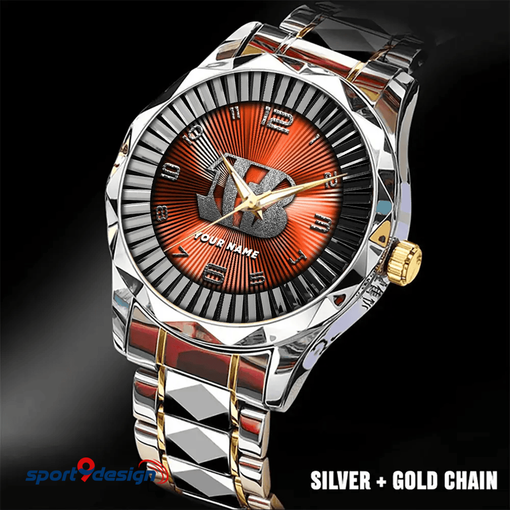 Cincinnati Bengals Business Watch For Men Automatic Mechanical Stainless Steel Band 2025