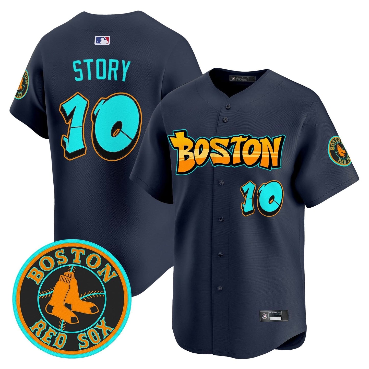 Boston Red Sox 'Graffiti Streetstyle Edition' Vapor Premier Limited Jersey - All Stitched
