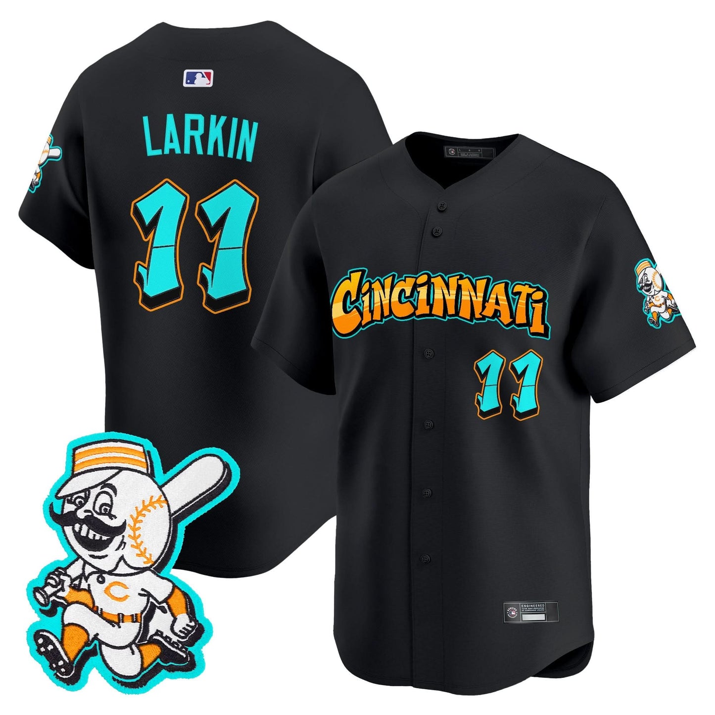Cincinnati Reds 'Graffiti Queen City Edition' Vapor Premier Limited Jersey - All Stitched