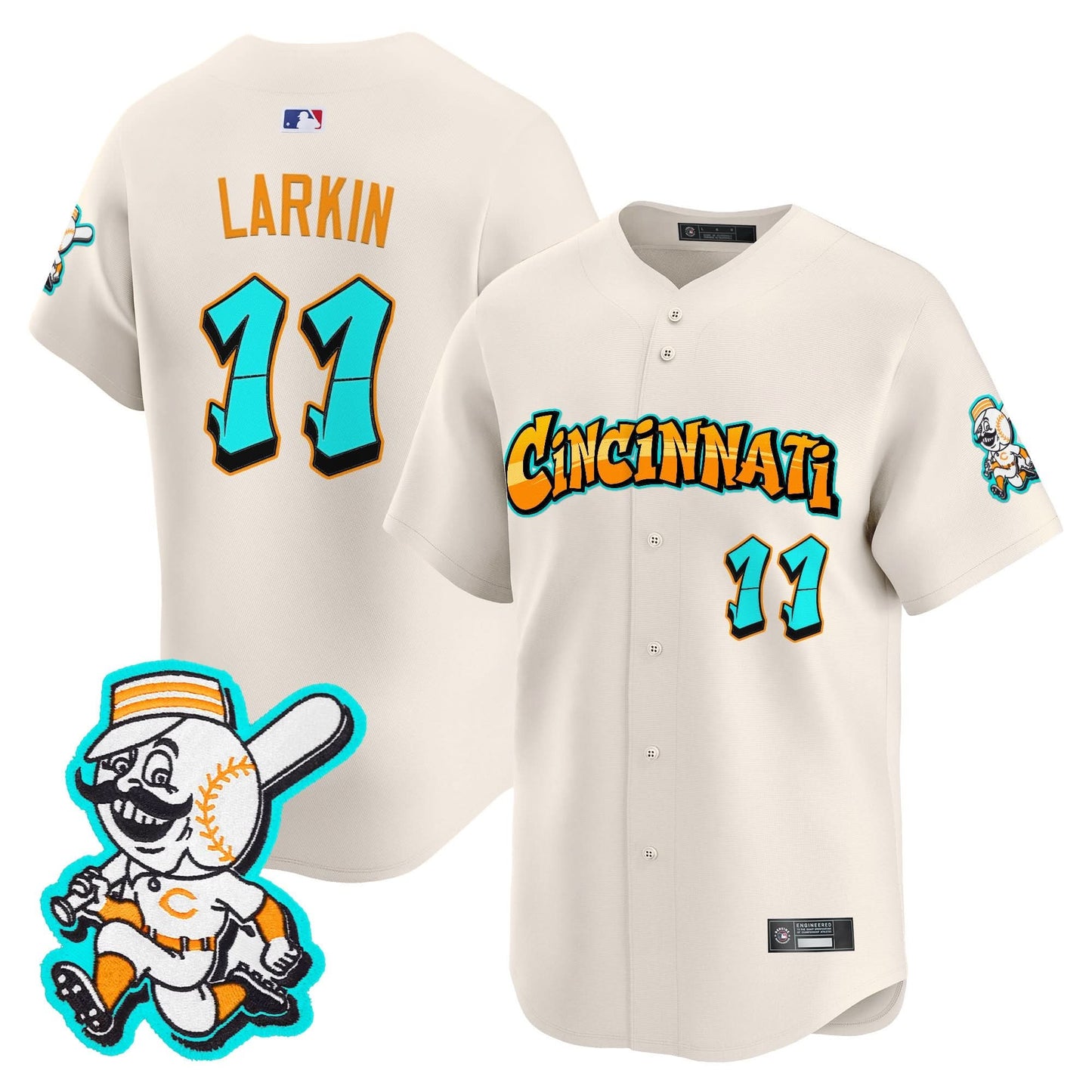 Cincinnati Reds 'Graffiti Queen City Edition' Vapor Premier Limited Jersey - All Stitched