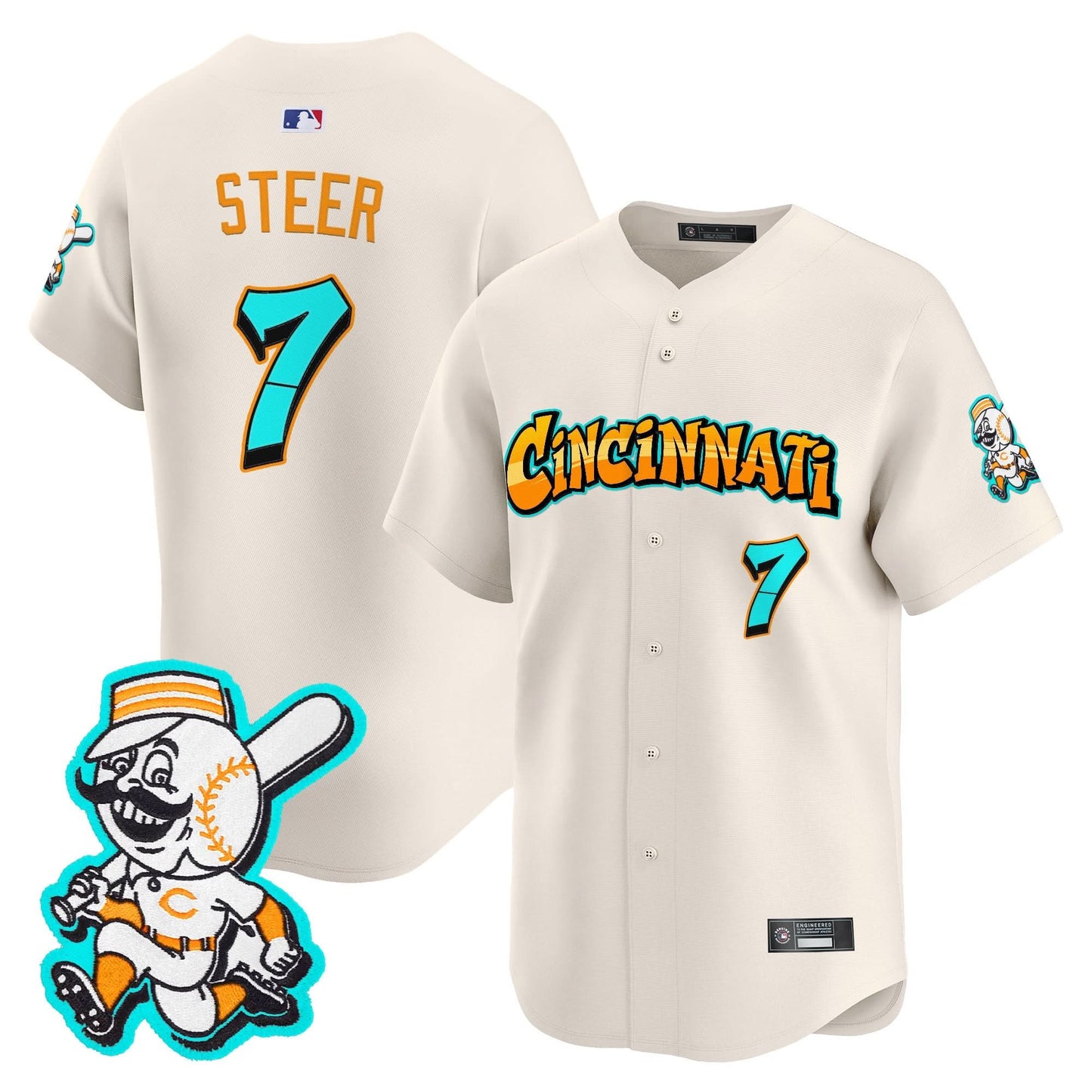 Cincinnati Reds 'Graffiti Queen City Edition' Vapor Premier Limited Jersey - All Stitched