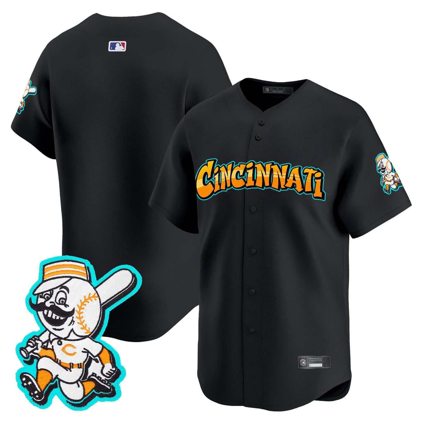 Cincinnati Reds 'Graffiti Queen City Edition' Vapor Premier Limited Jersey - All Stitched