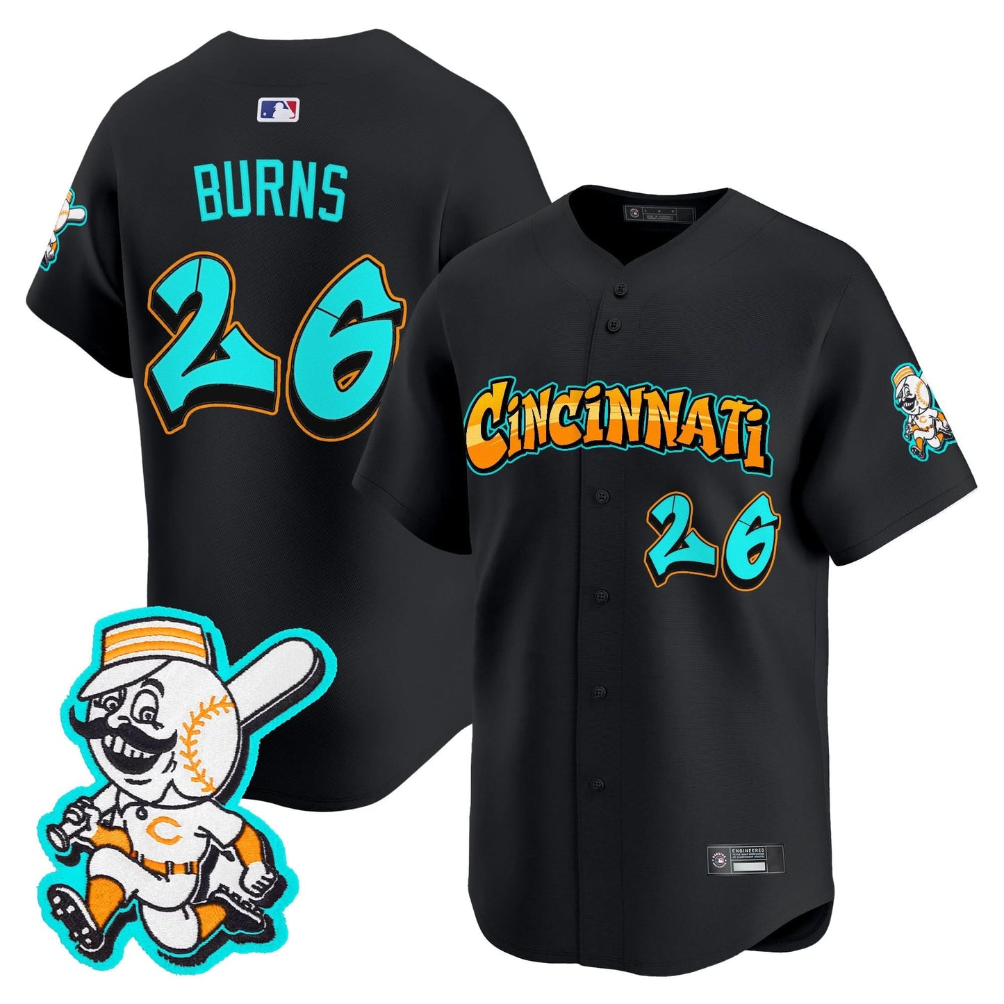 Cincinnati Reds 'Graffiti Queen City Edition' Vapor Premier Limited Jersey - All Stitched