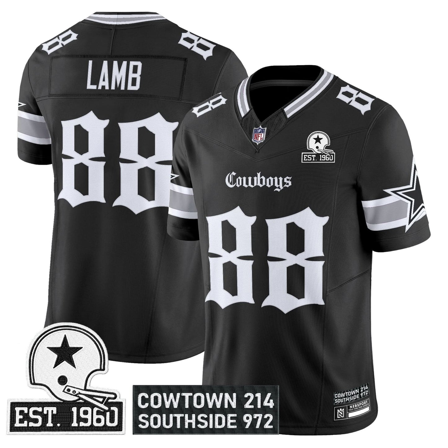 Dallas Cowboys 'Gothic Lone Star Edition' Vapor Limited Jersey - All Stitched