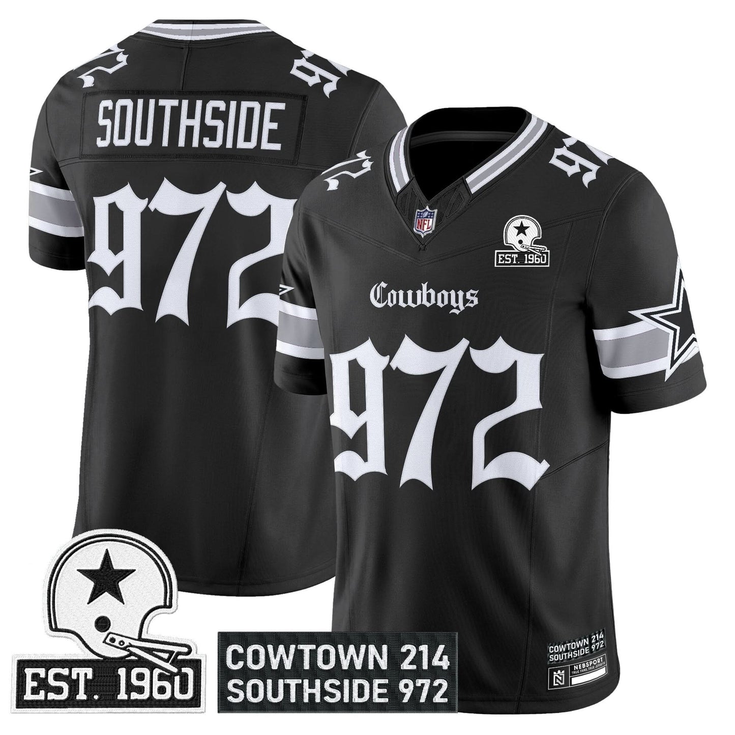 Dallas Cowboys 'Gothic Lone Star Edition' Vapor Limited Jersey - All Stitched