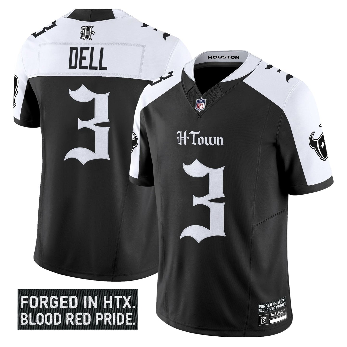Houston Texans 'Gothic Lone Star Shadows Edition' Vapor Limited Jersey - All Stitched