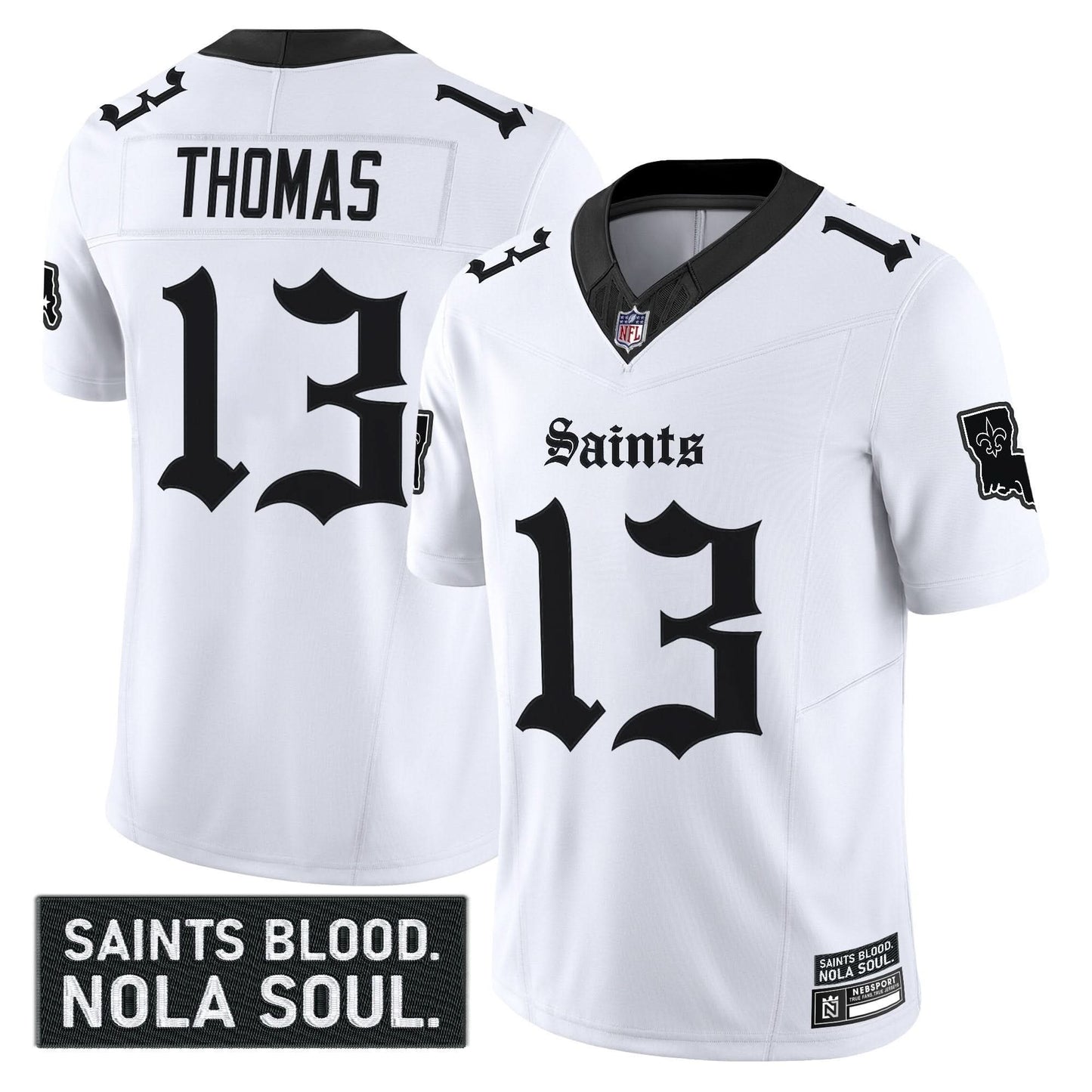 New Orleans Saints 'Gothic Vieux Carré Edition' Vapor Jersey - All Stitched