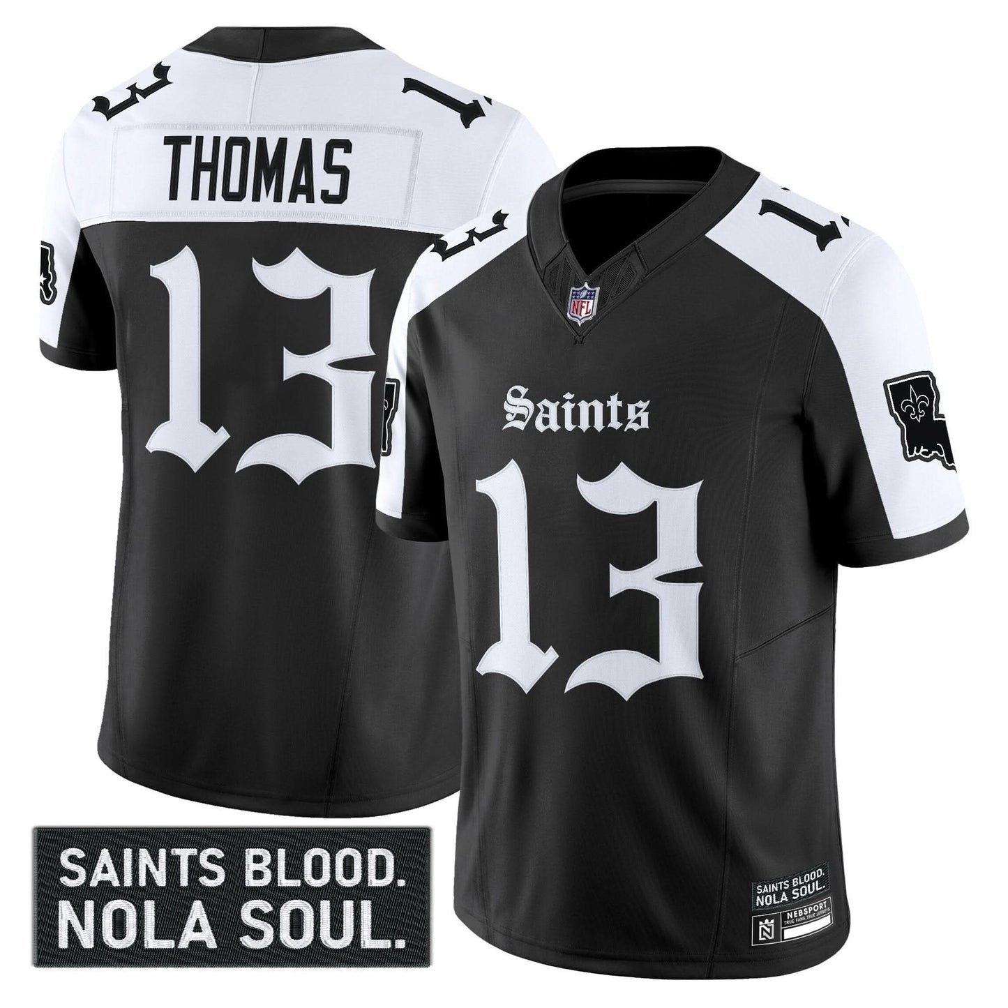 New Orleans Saints 'Gothic Vieux Carré Edition' Vapor Jersey - All Stitched