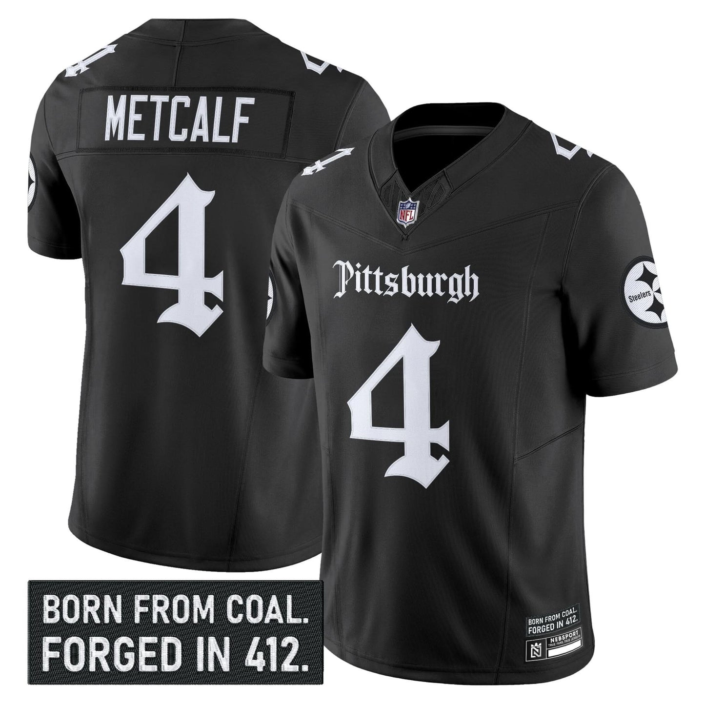 Pittsburgh Steelers 'Gothic Steel City Edition' Vapor Limited Jersey - All Stitched