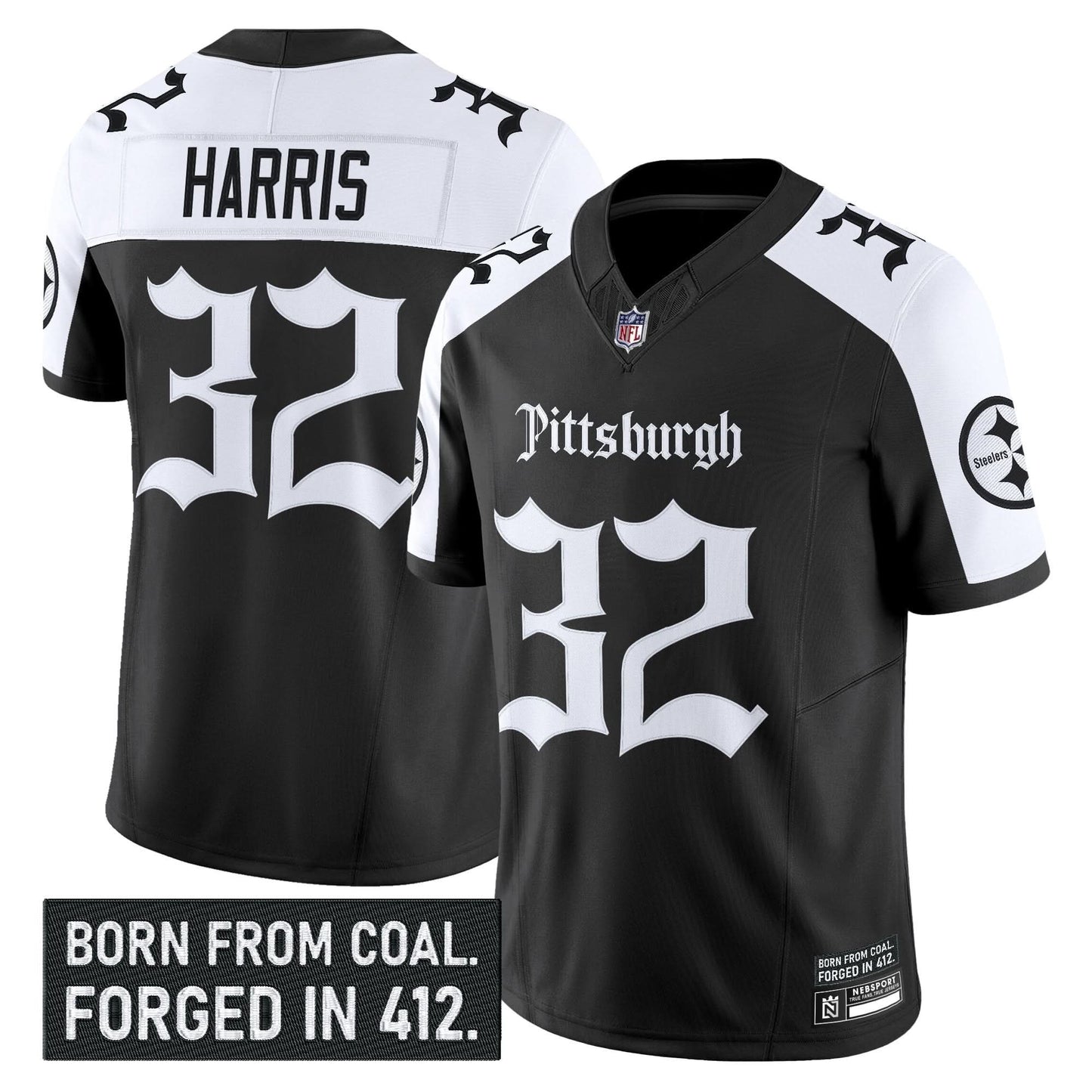 Pittsburgh Steelers 'Gothic Steel City Edition' Vapor Limited Jersey - All Stitched