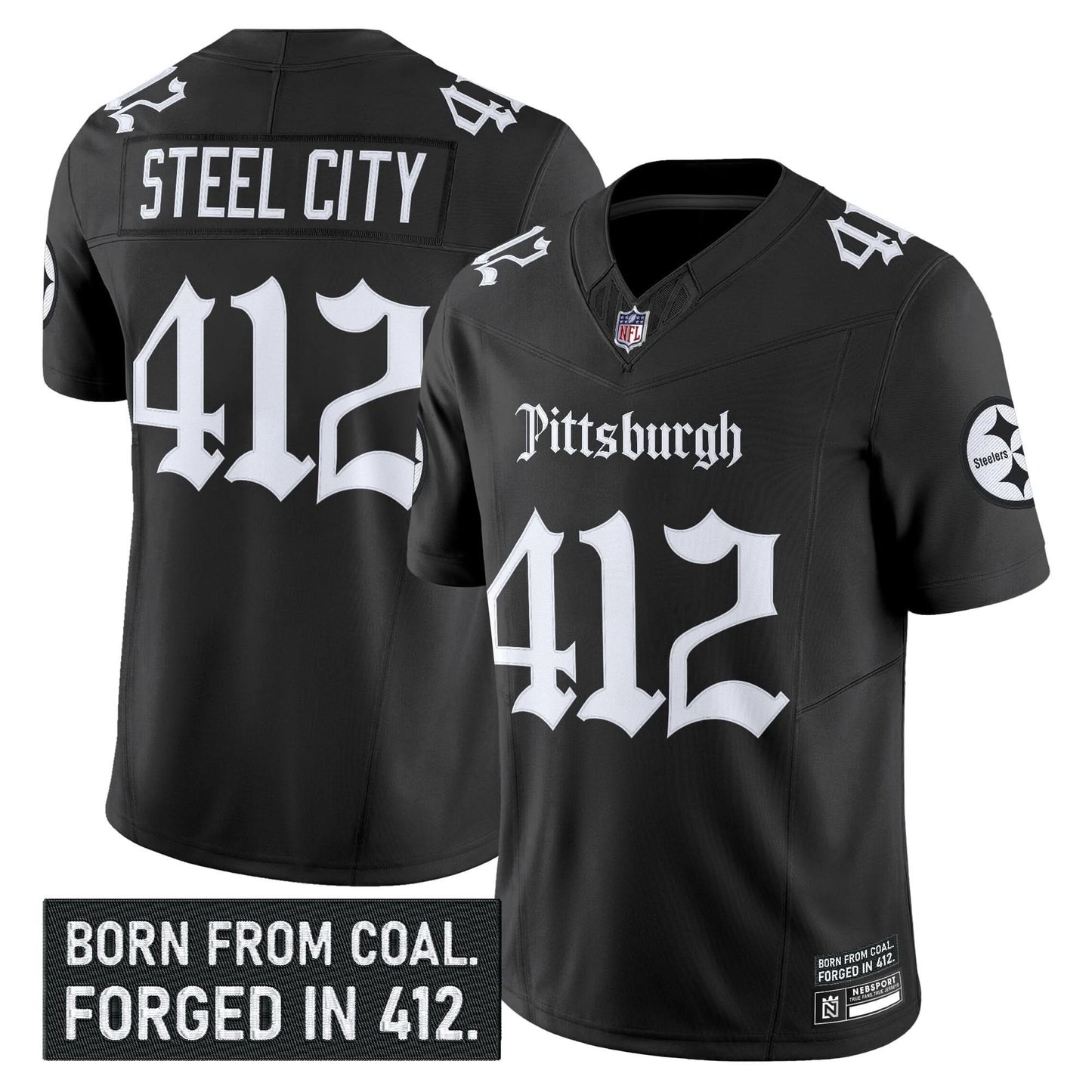 Pittsburgh Steelers 'Gothic Steel City Edition' Vapor Limited Jersey - All Stitched